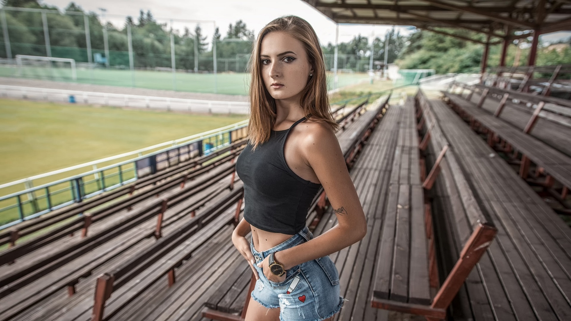 трусы, девушка, веснушка