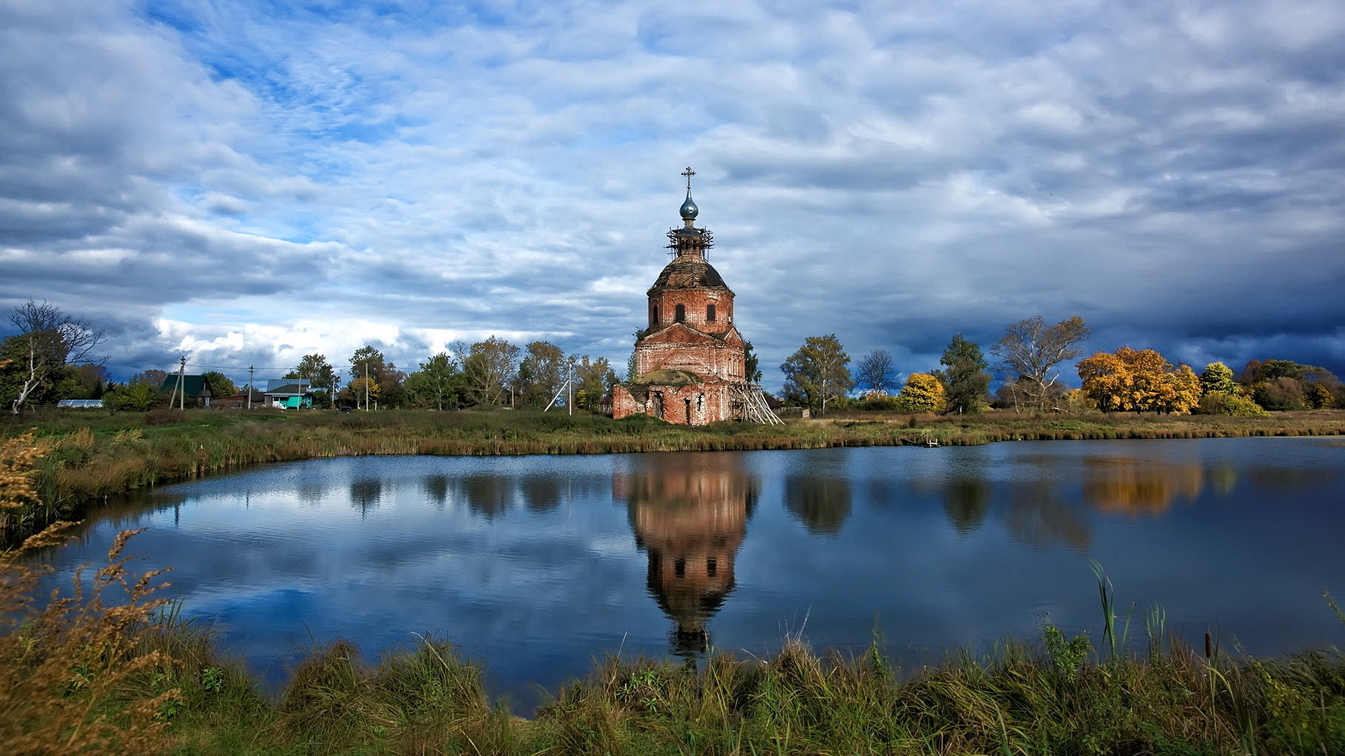 пейзаж, храм