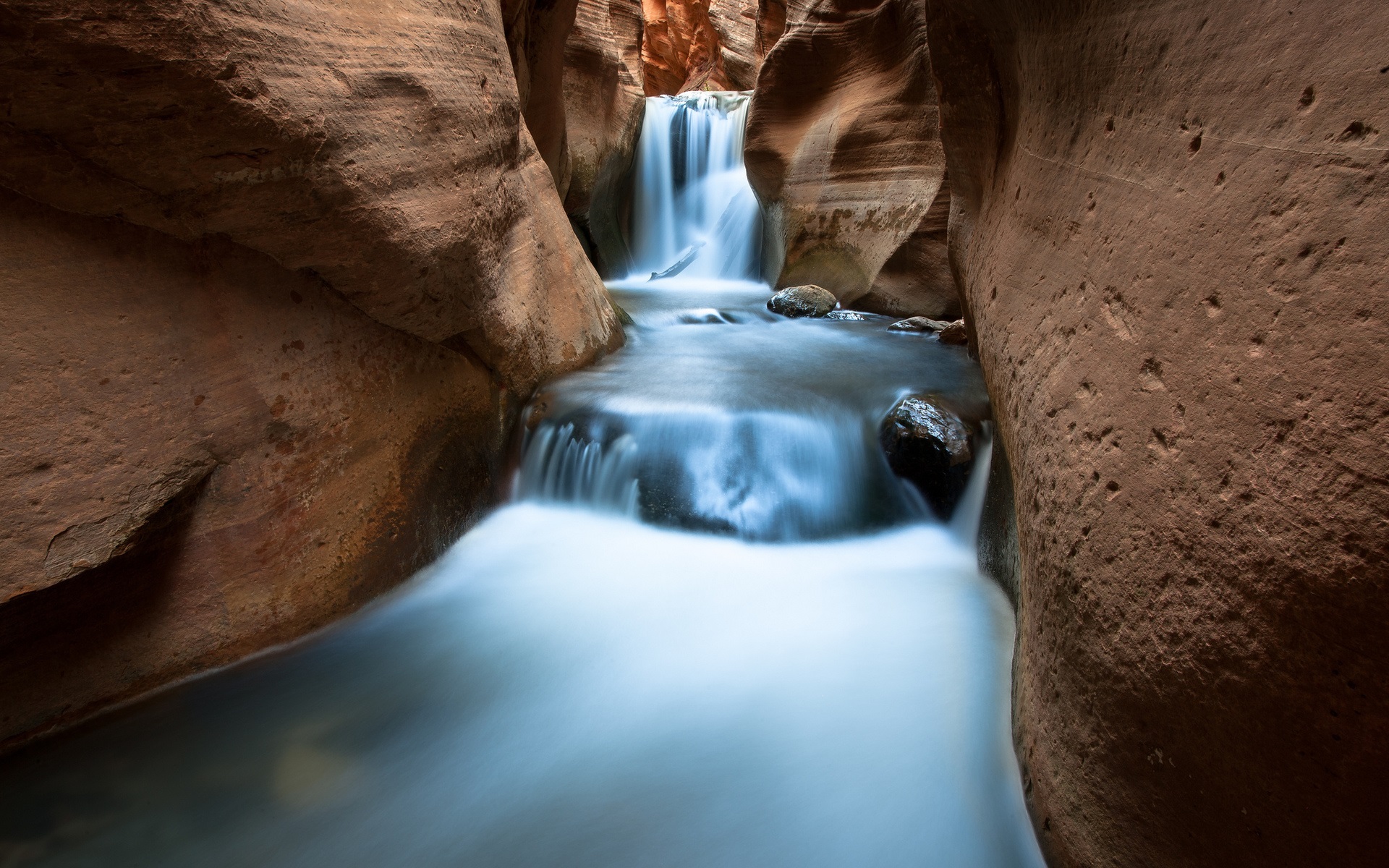 камни, скалы, водопад