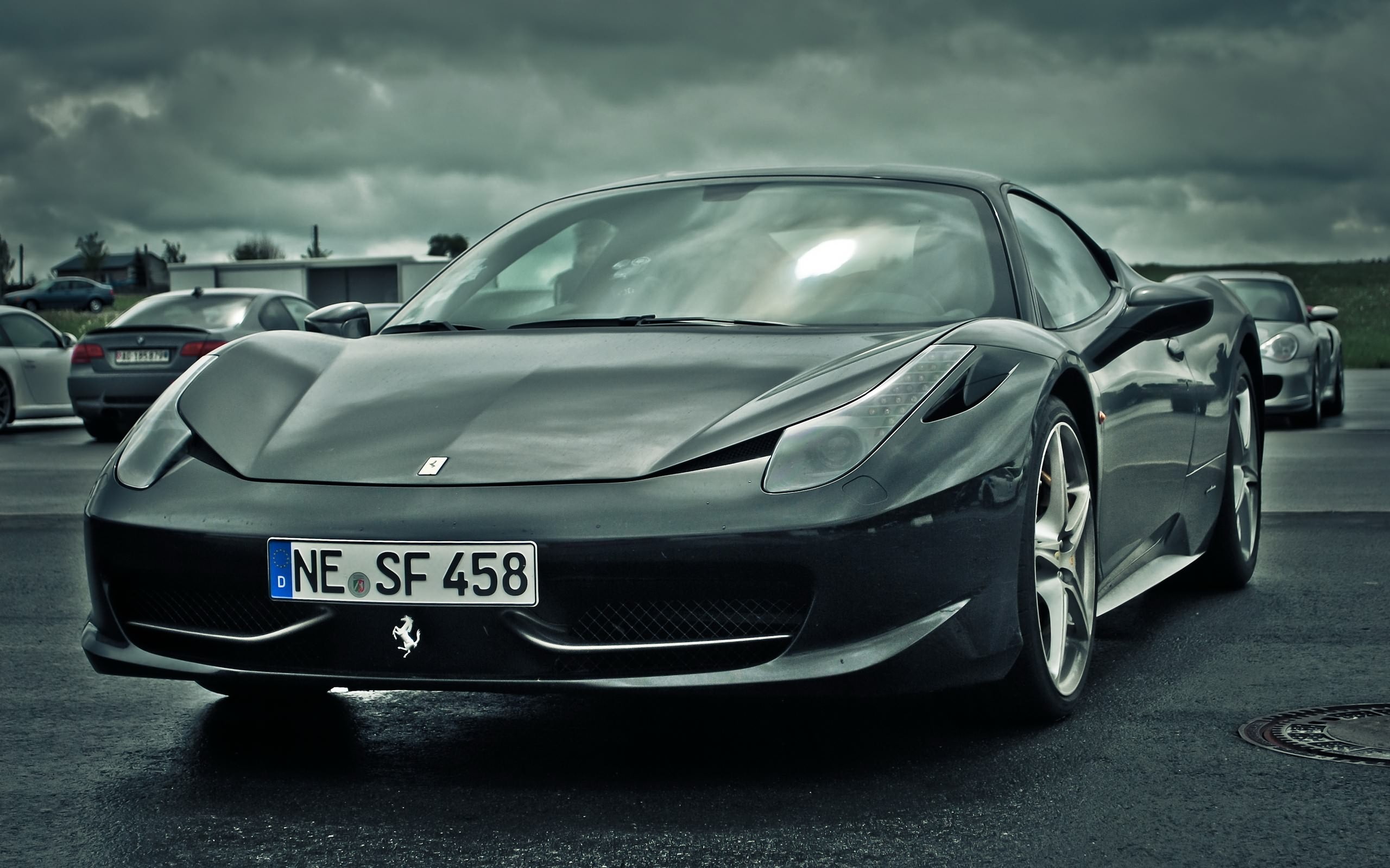 ferrari, italia, черный Номер 45812 Разрешение 2560x1600