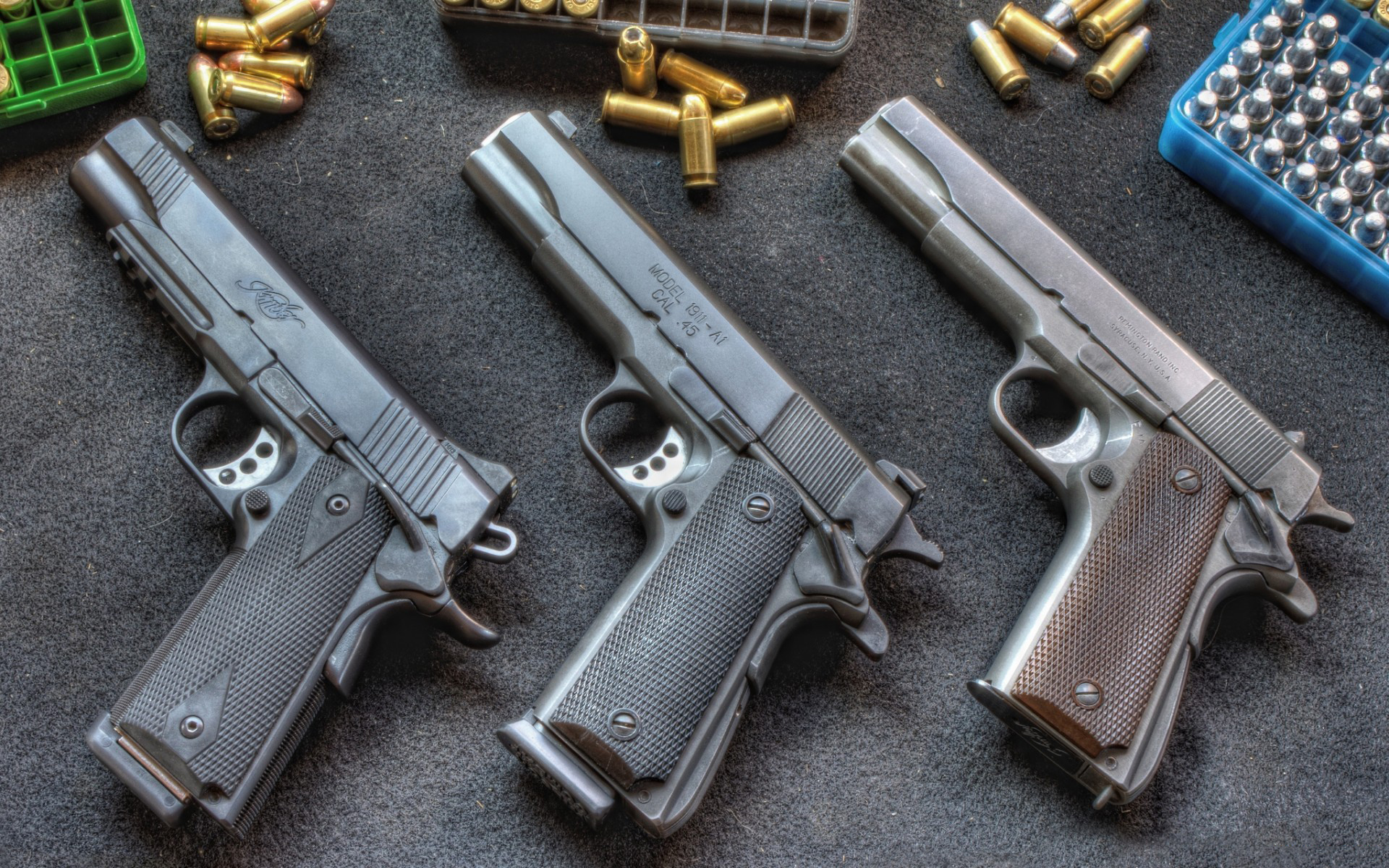 кольт 1911 3 штуки разные и патроны к ним