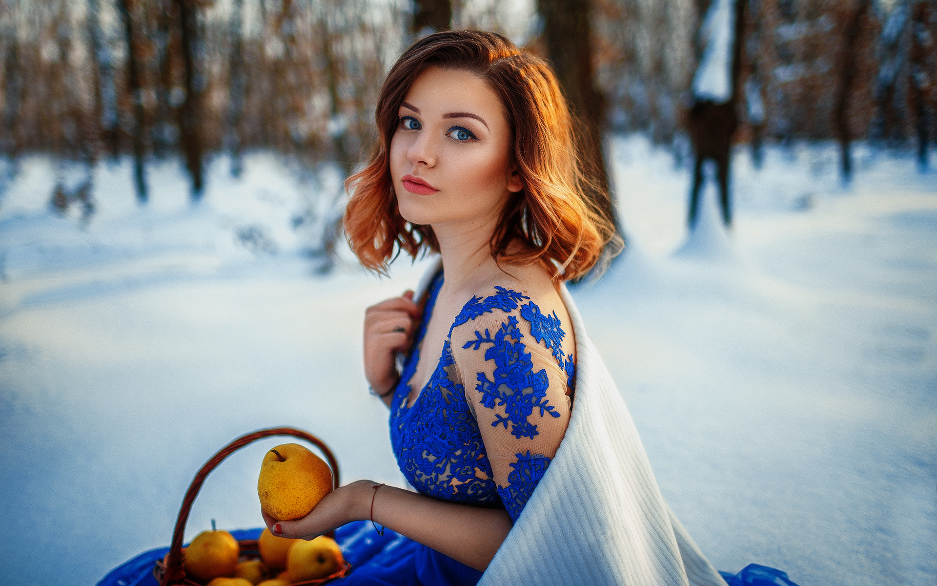 зима, еда