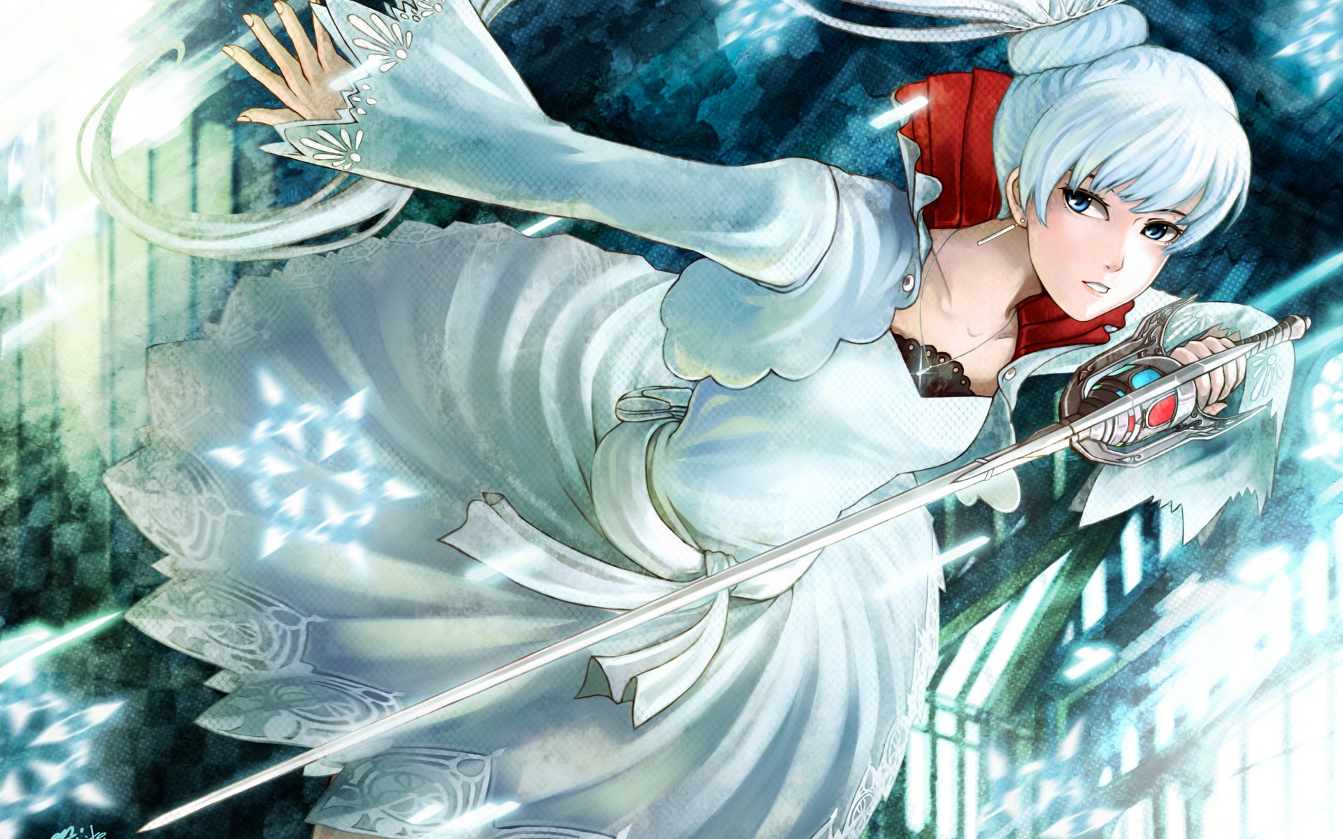 rwby, белый, черный