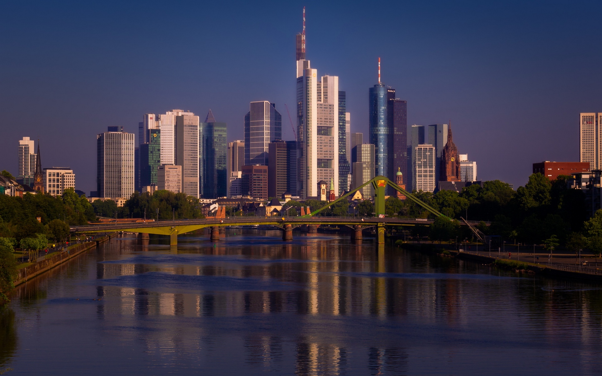 франкфурт, горизонт, германия