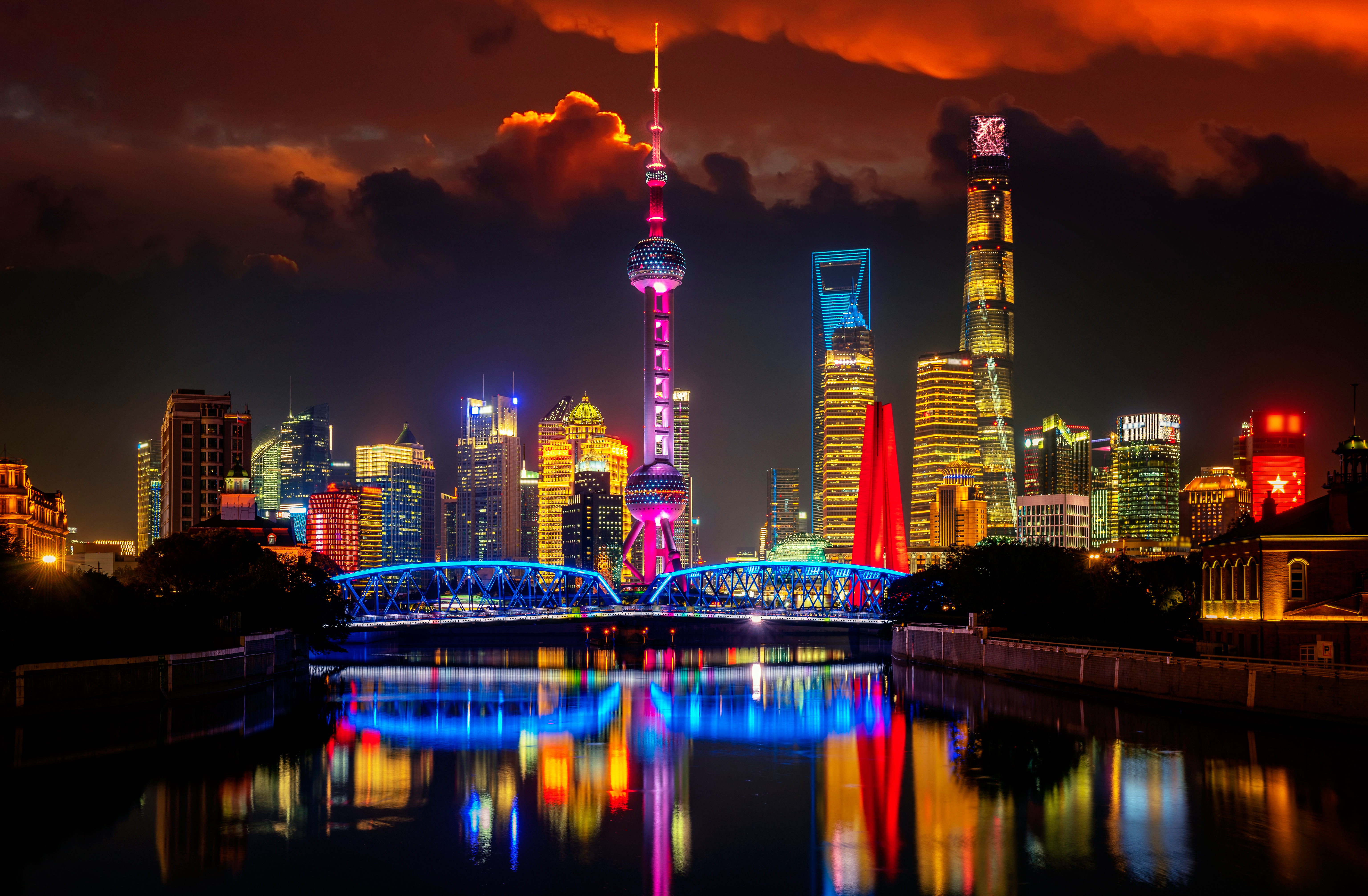 shanghai, город, китаянка