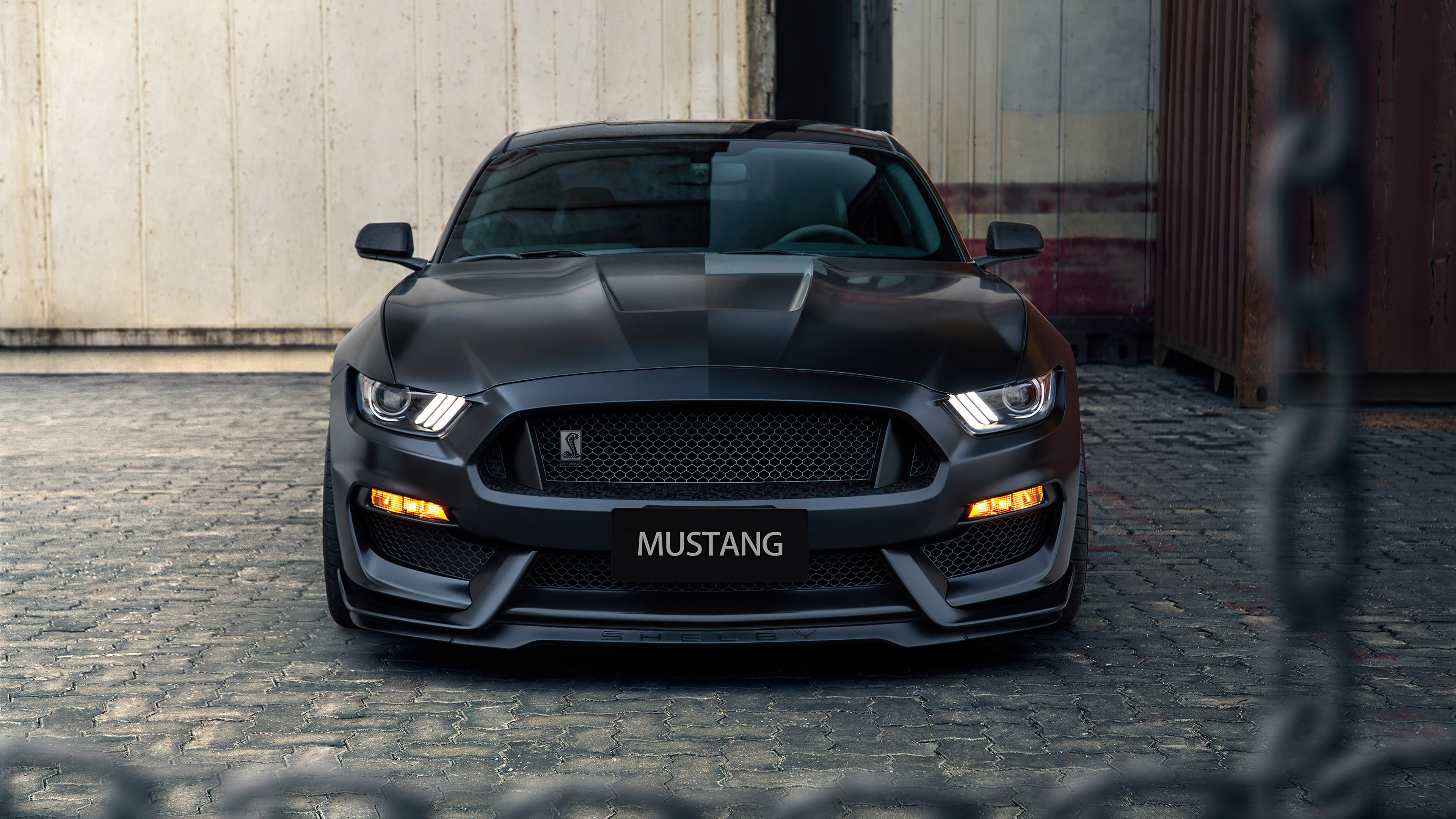 mustang, ford, black