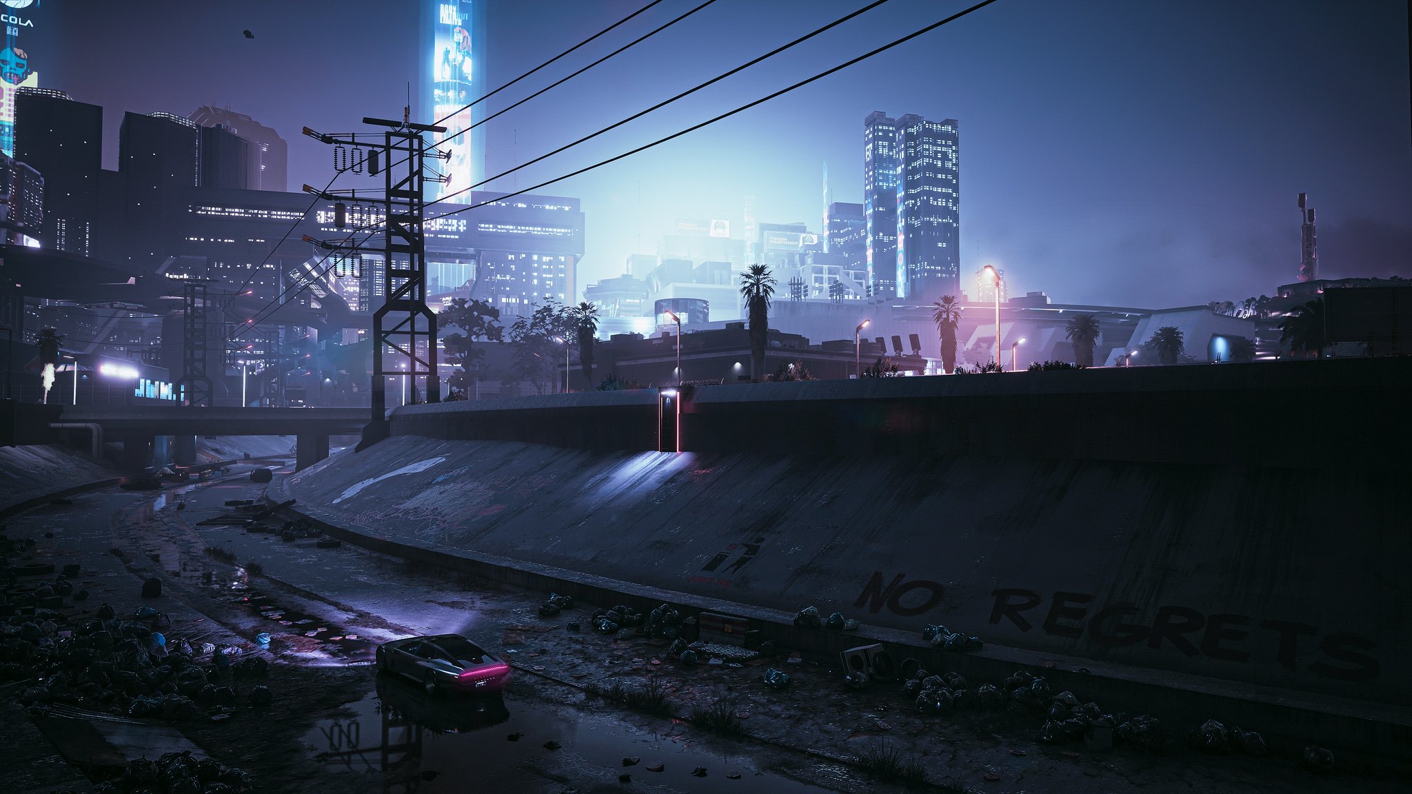 фон, highway, ночь