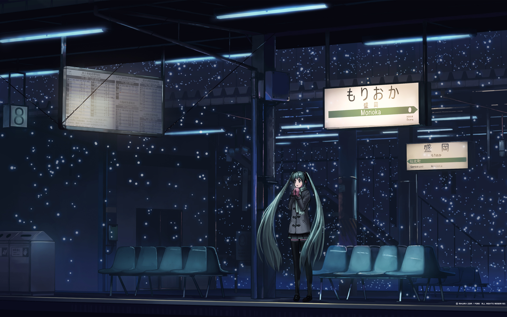 hatsune, вокалоид Разрешение 1920x1200