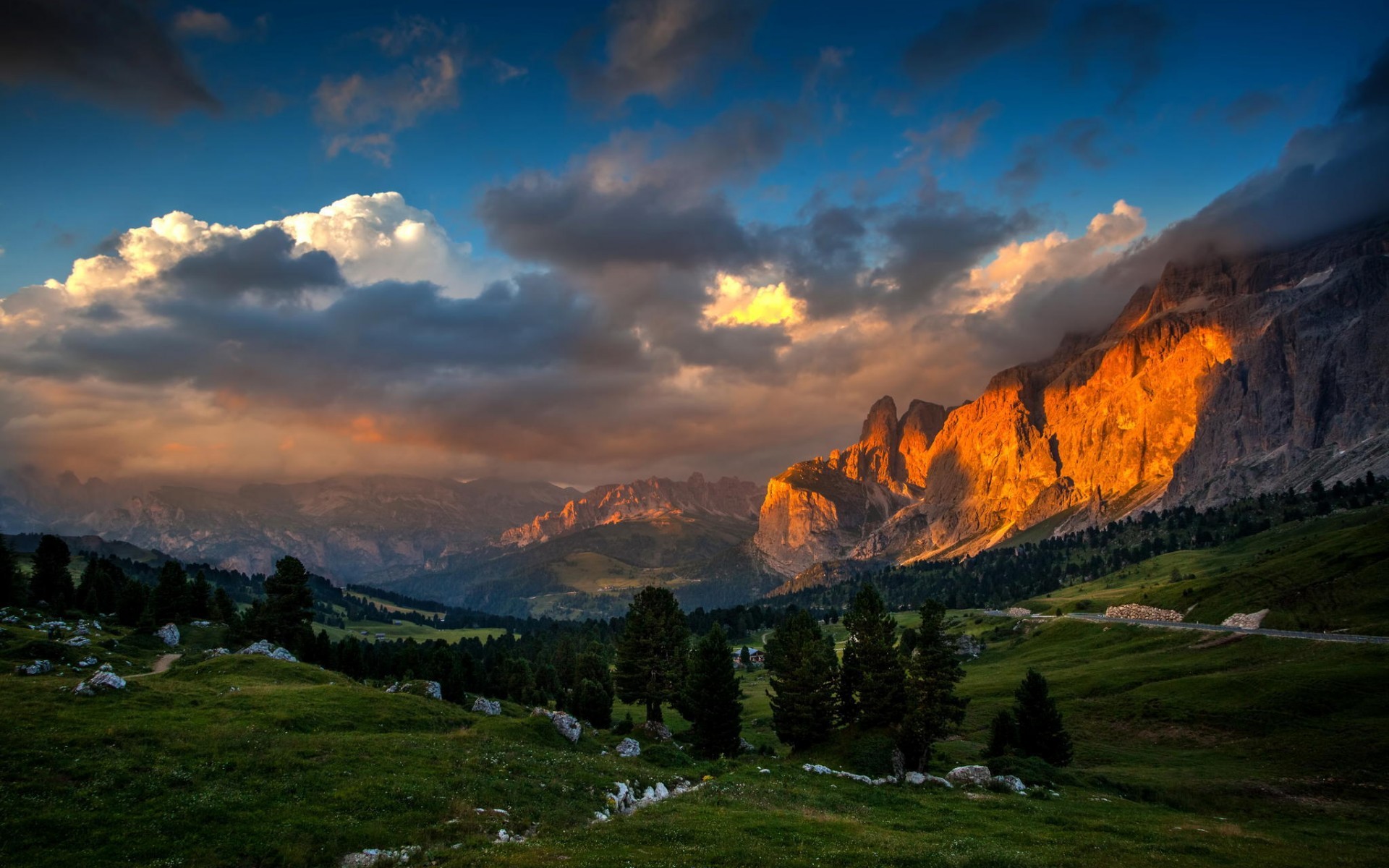 гора, италия, доломит