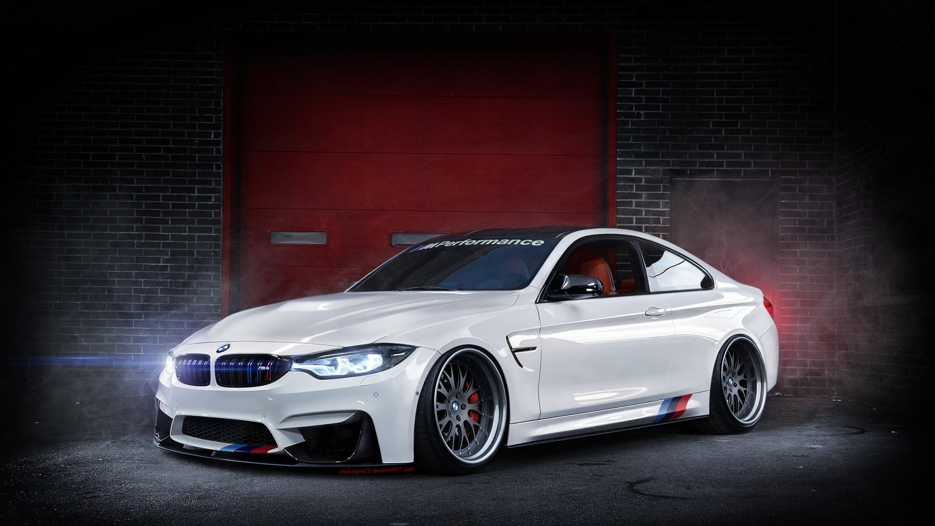 белый, автомобиль, фронтальная