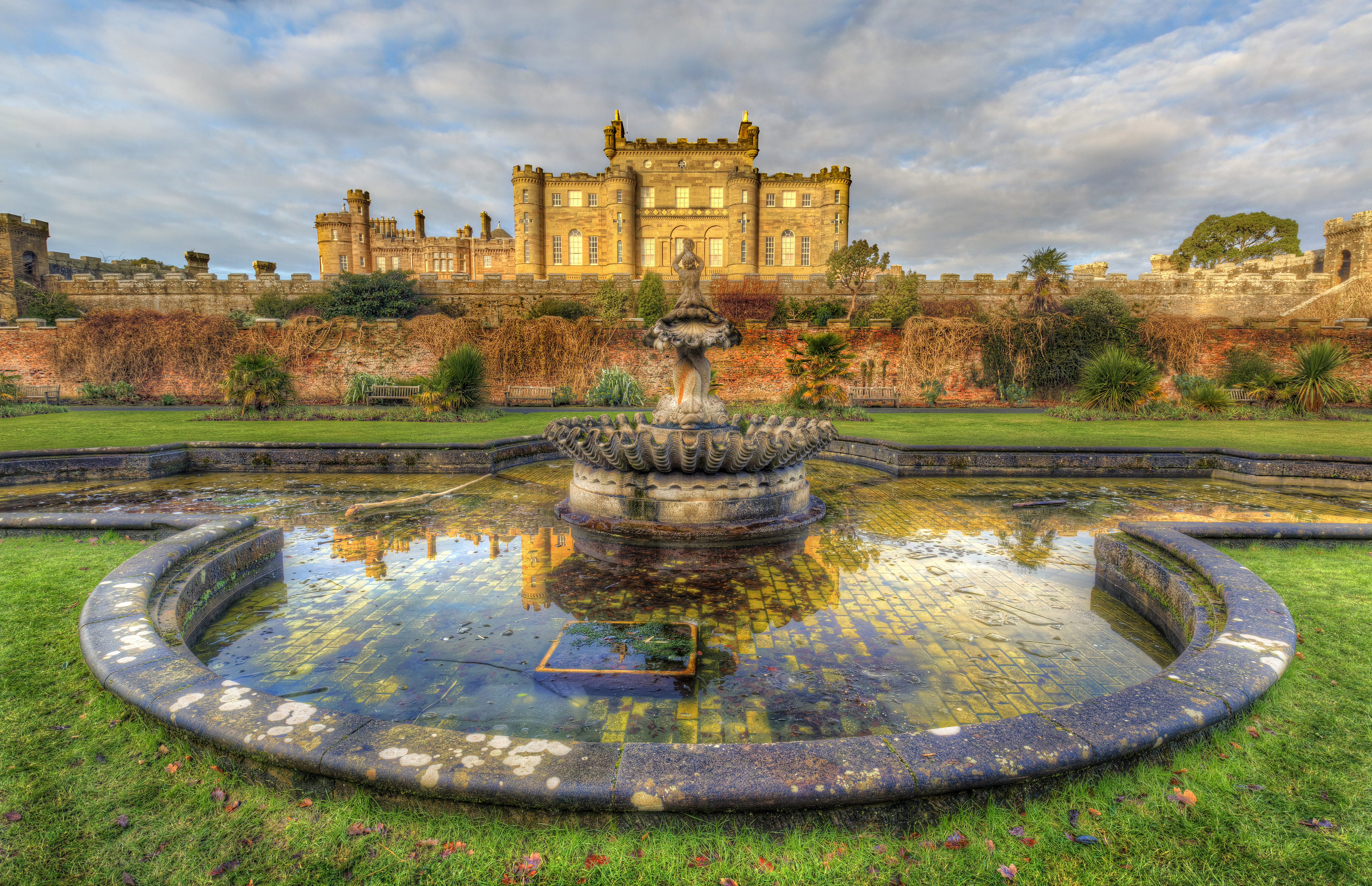 castle, culzean, fountain