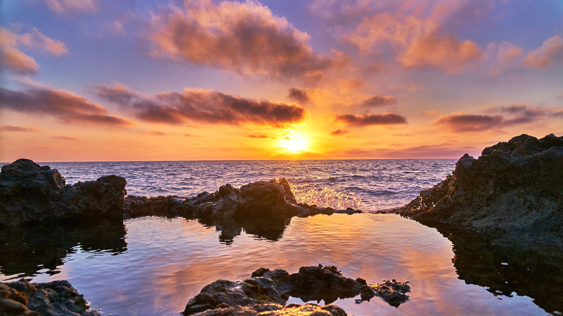 закат, фото, пляж