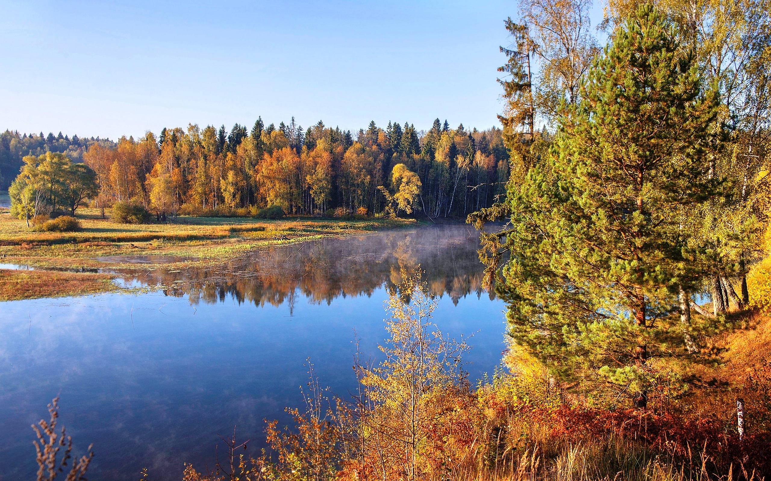 Средняя осень. Пейзаж средней полосы. Сентябрьский пейзаж. Природа Сибири. Осенние пейзажи средней полосы России.