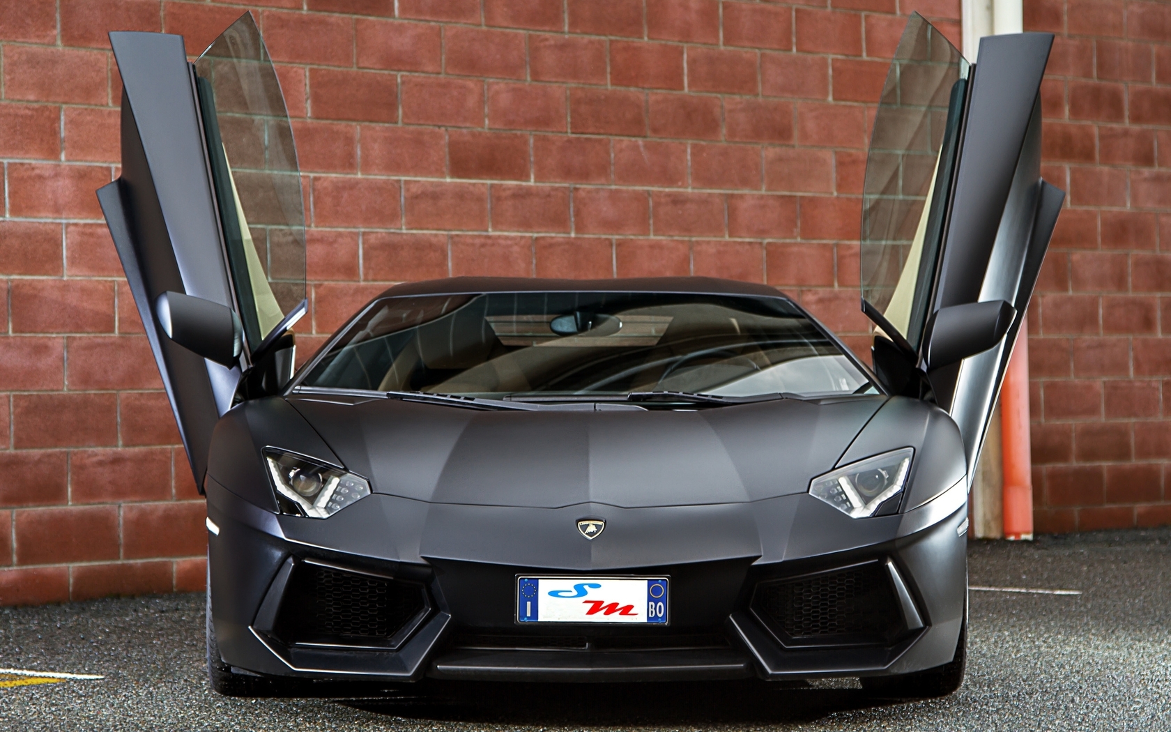 lamborghini, aventador, черный цвет No 57655 Разрешение 1680x1050