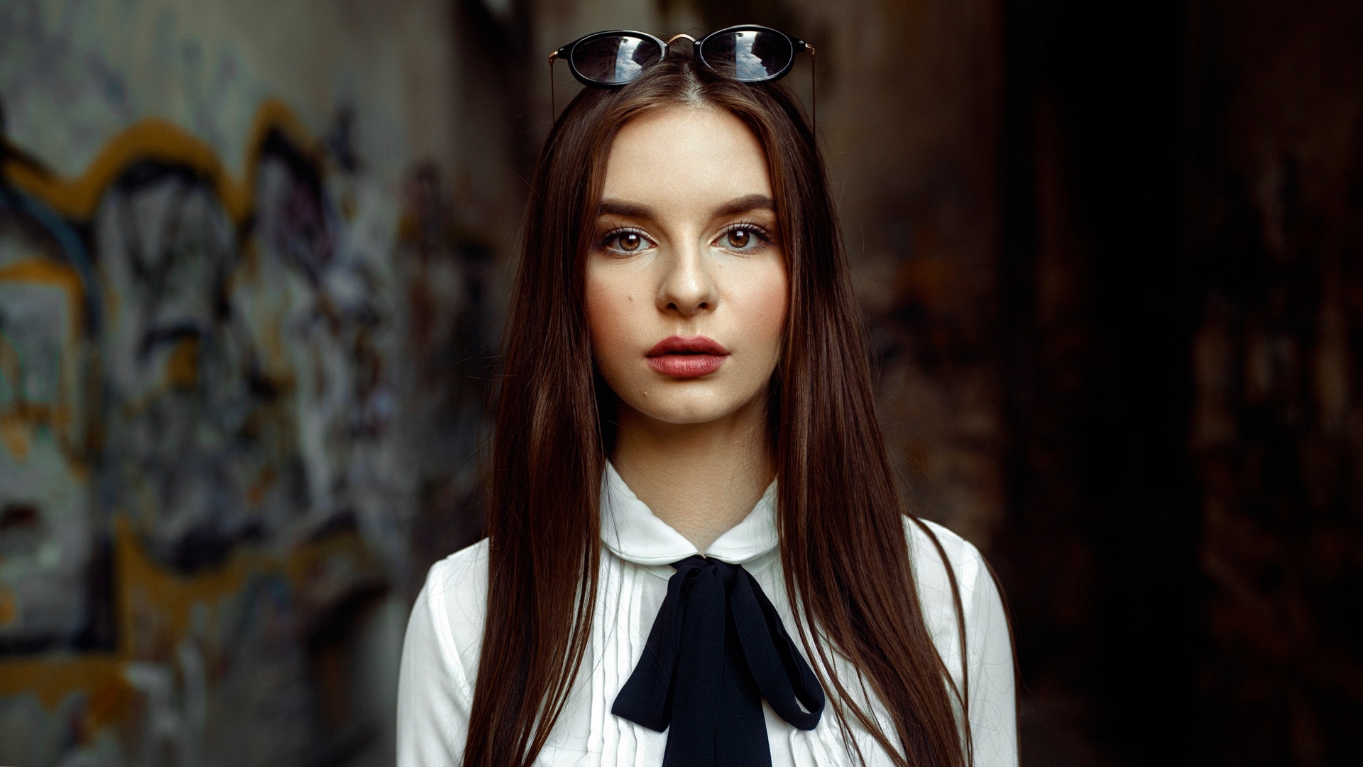 модель, волосы, глаза
