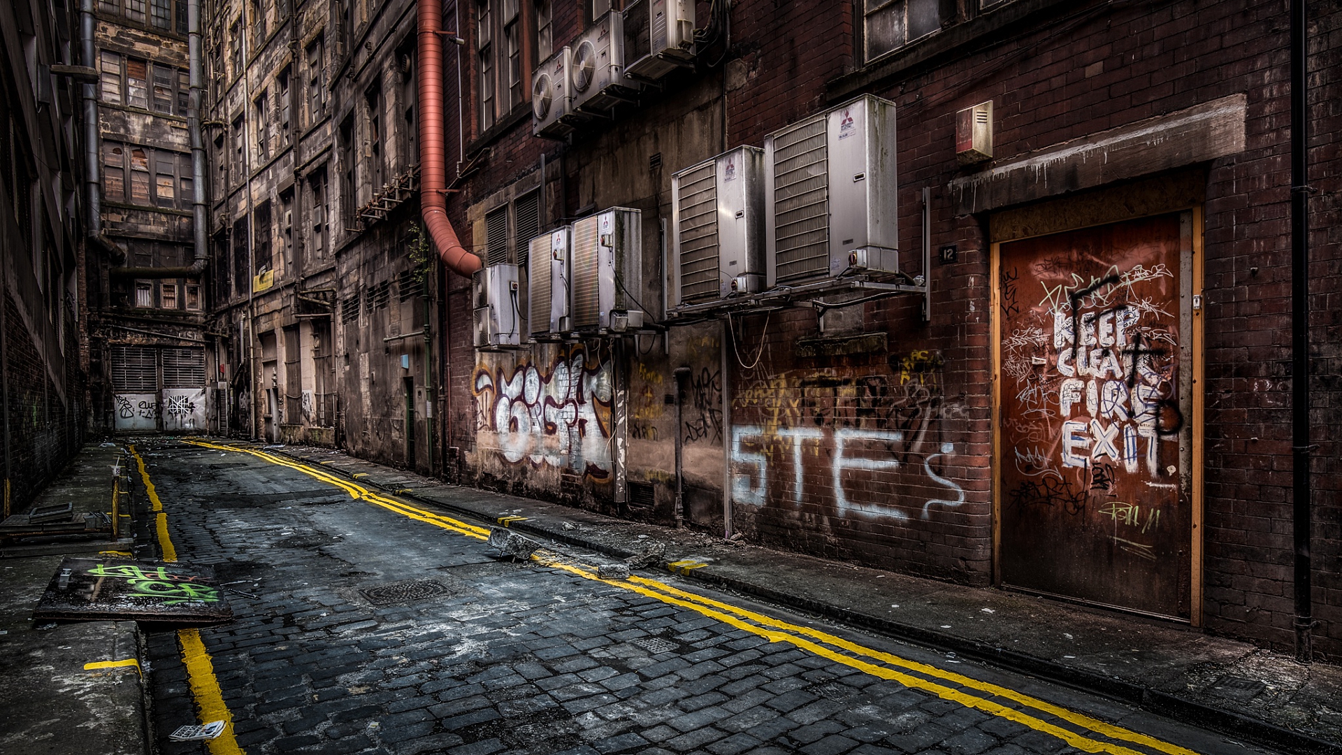 город, glasgow, улица