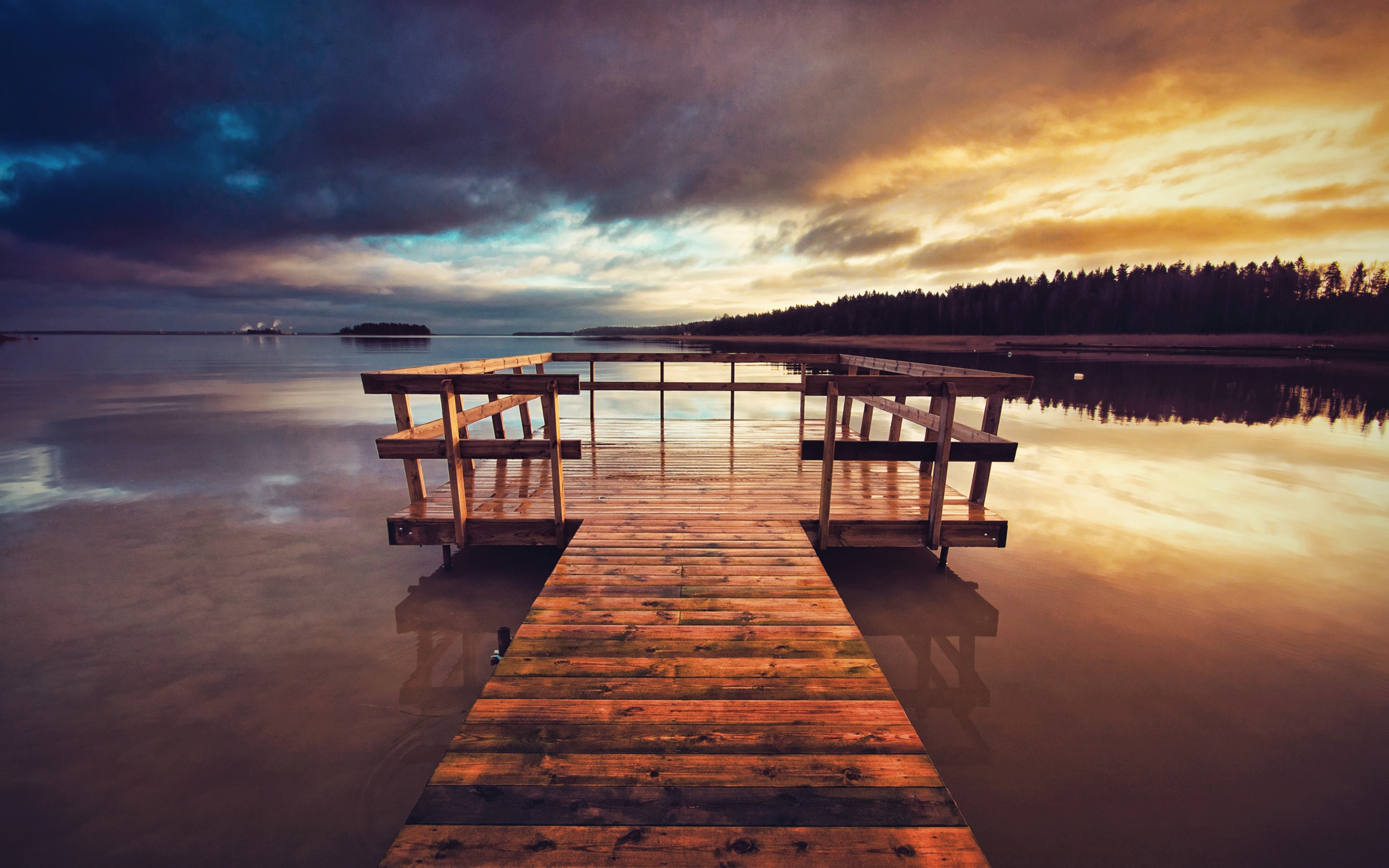madera, muelle, pantalla