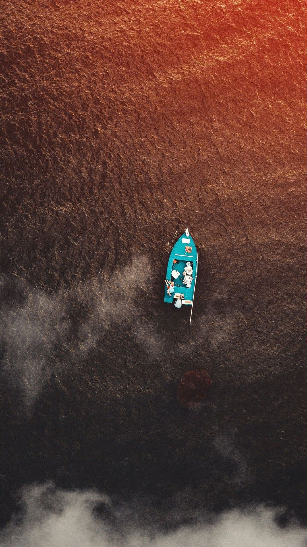 лодка, море, закат