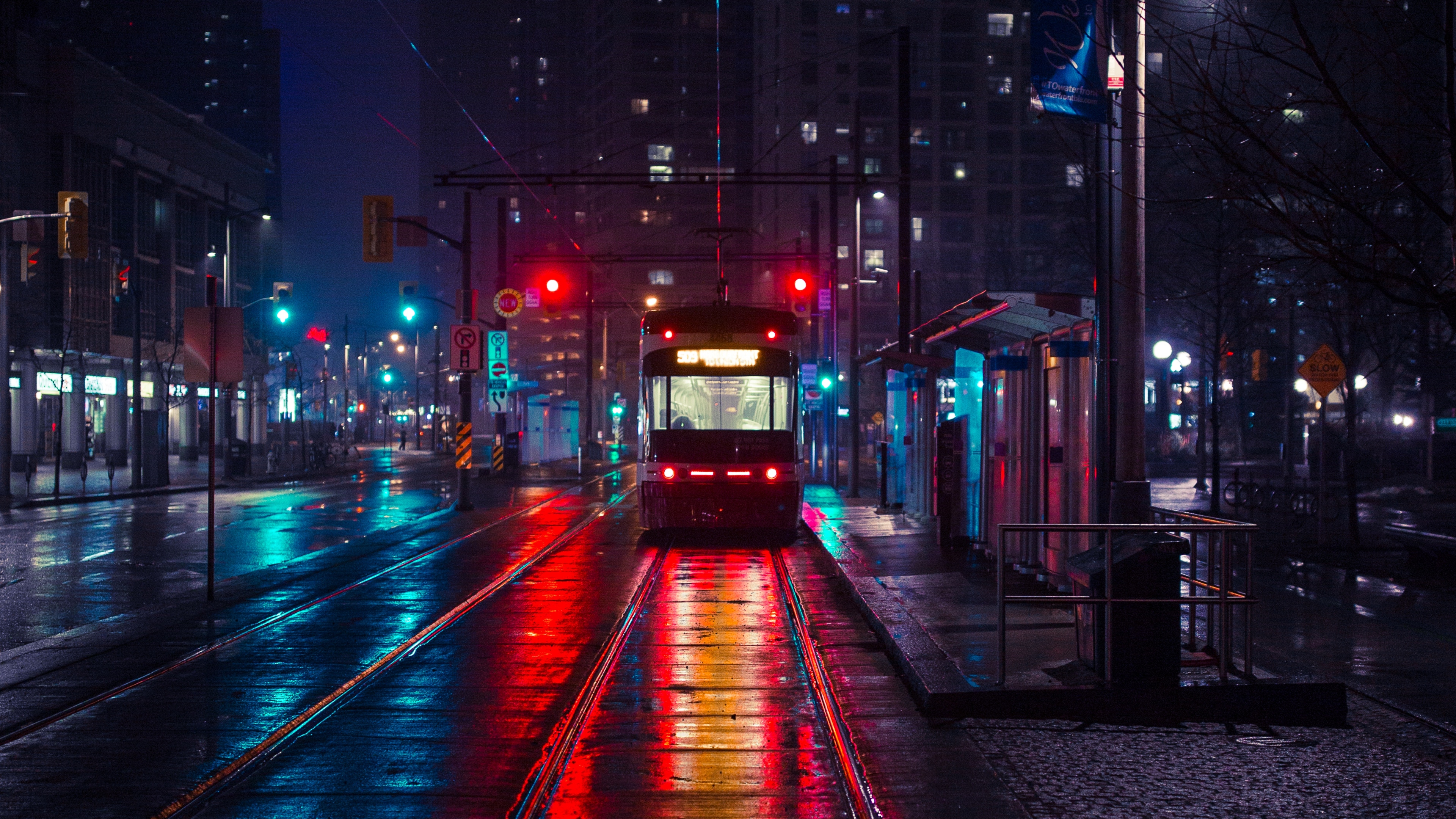 ночь, aesthetic, город