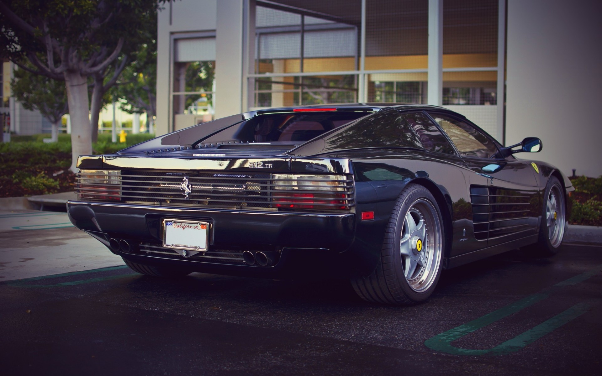 ferrari, trụ, черный