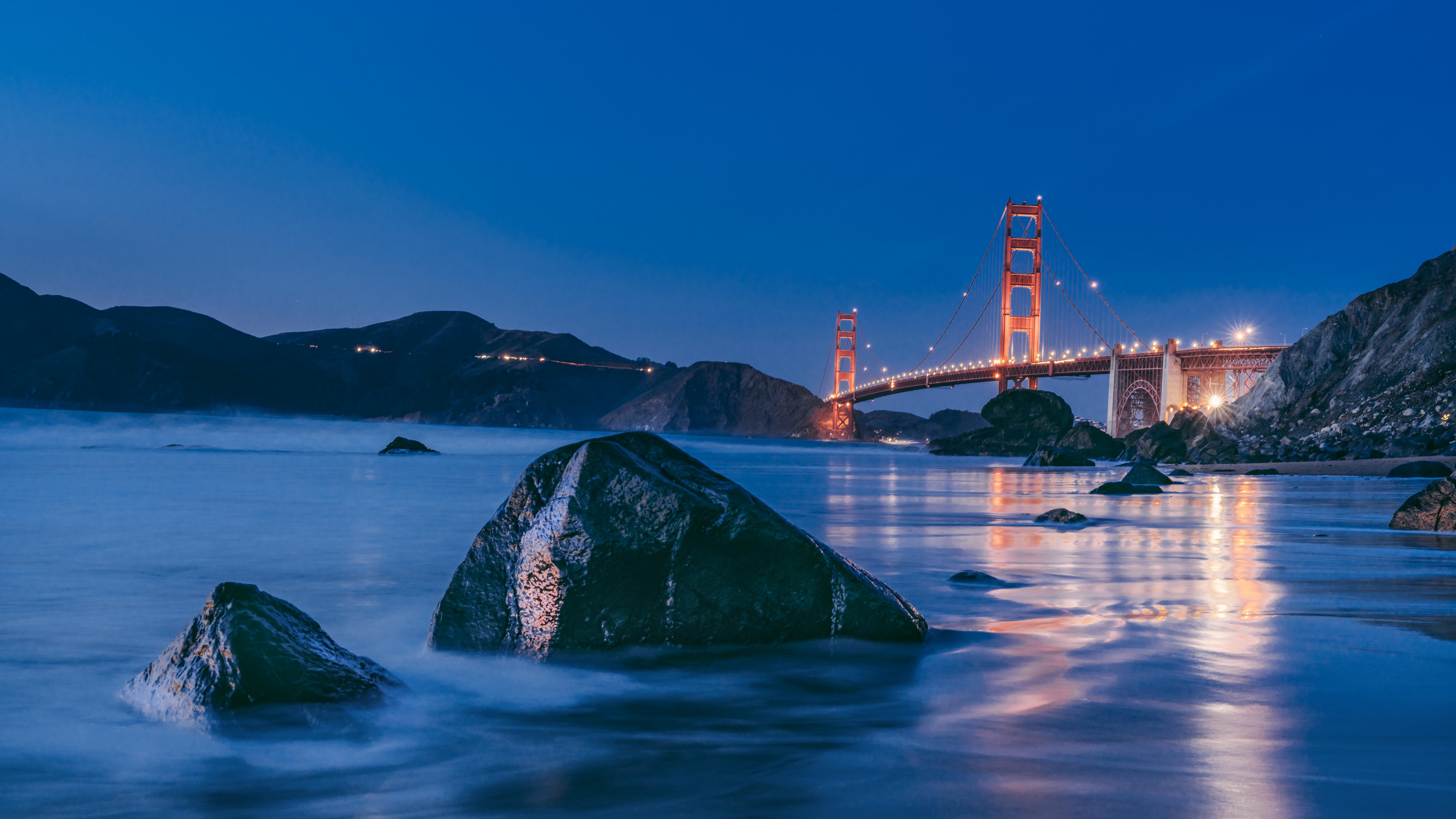 Uhd 16. Мост золотые ворота обои. Мост на остров русский во Владивостоке. Golden Gate Bridge Sunset. Обои золотые ворота мост ночь.