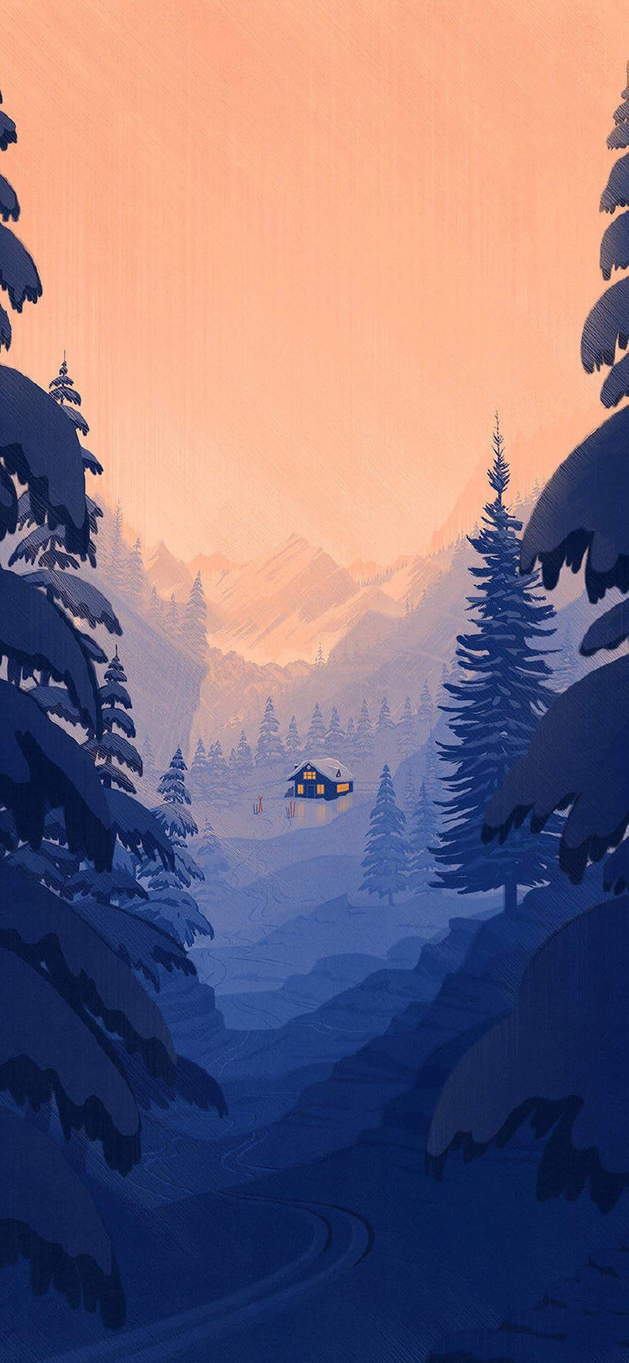 зима, зима, гора