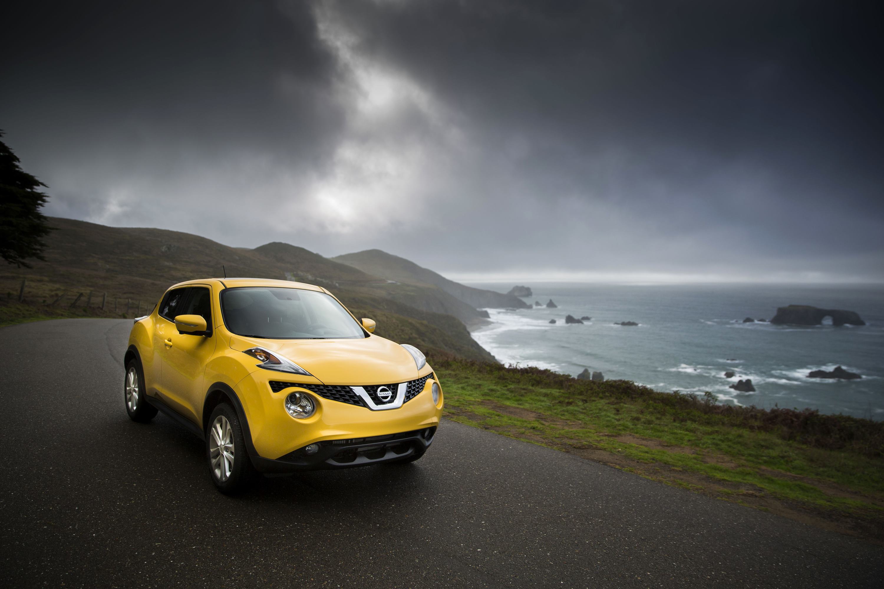 nissan, juke, желтый