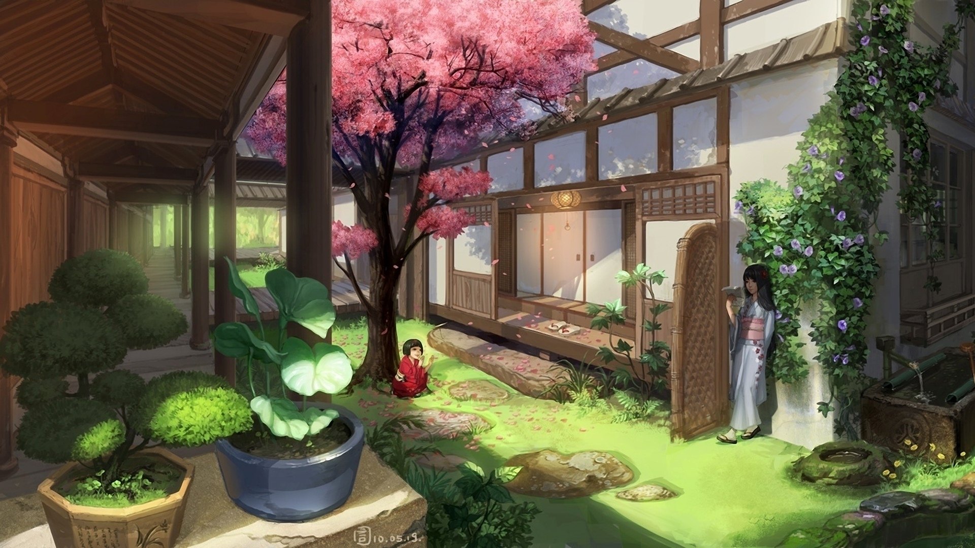 house, anime, art