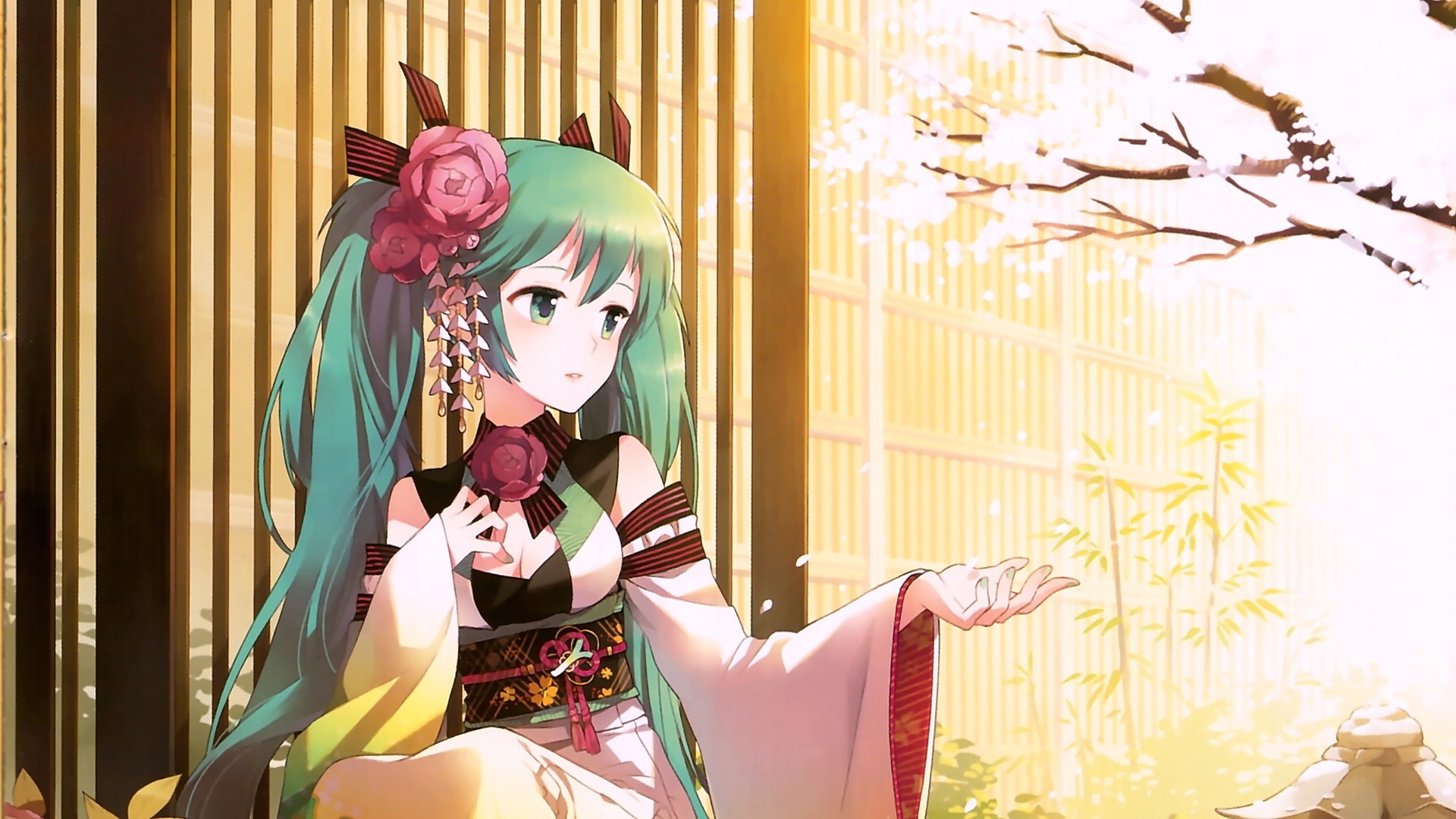 miku, шляпы, кимоно