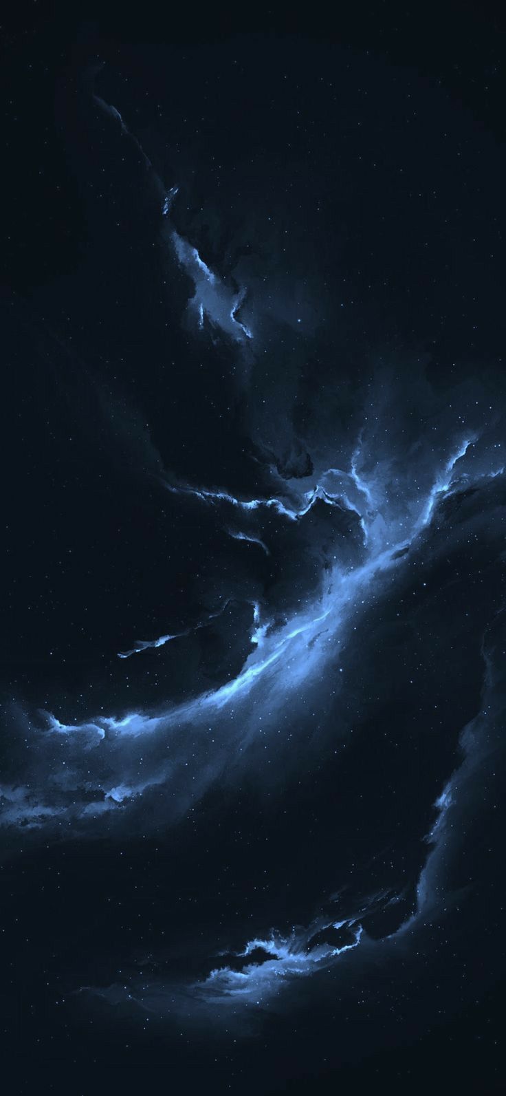 черно-голубая галактика со звездами