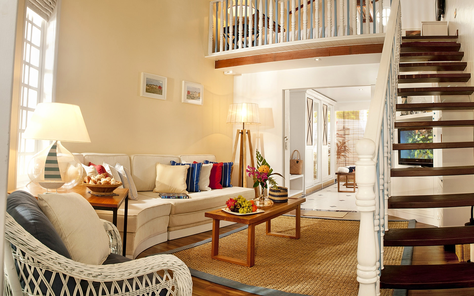 гостиной, design, лестницы