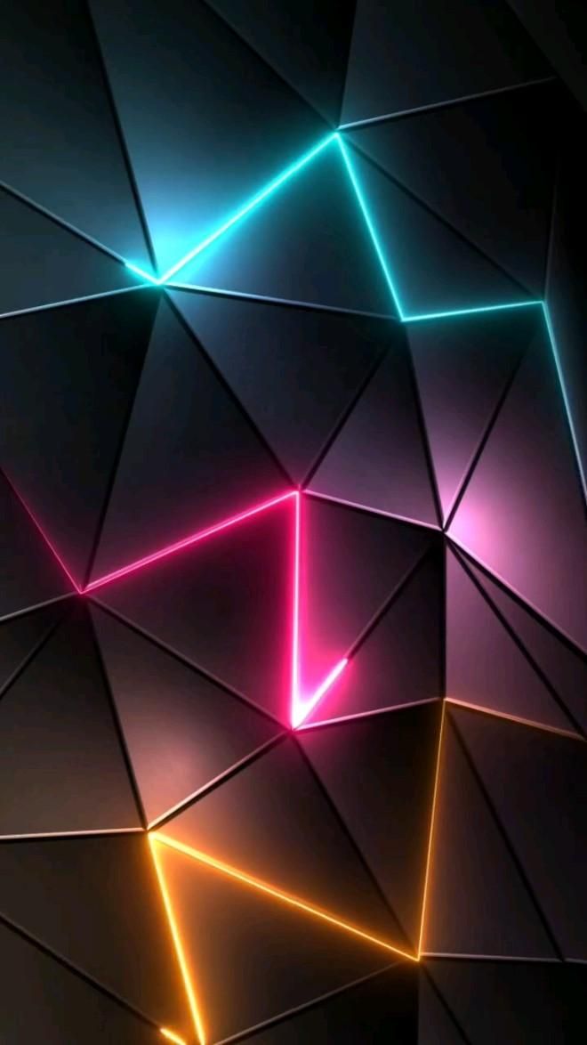 закрытие стены с неоновым треугольником на ней