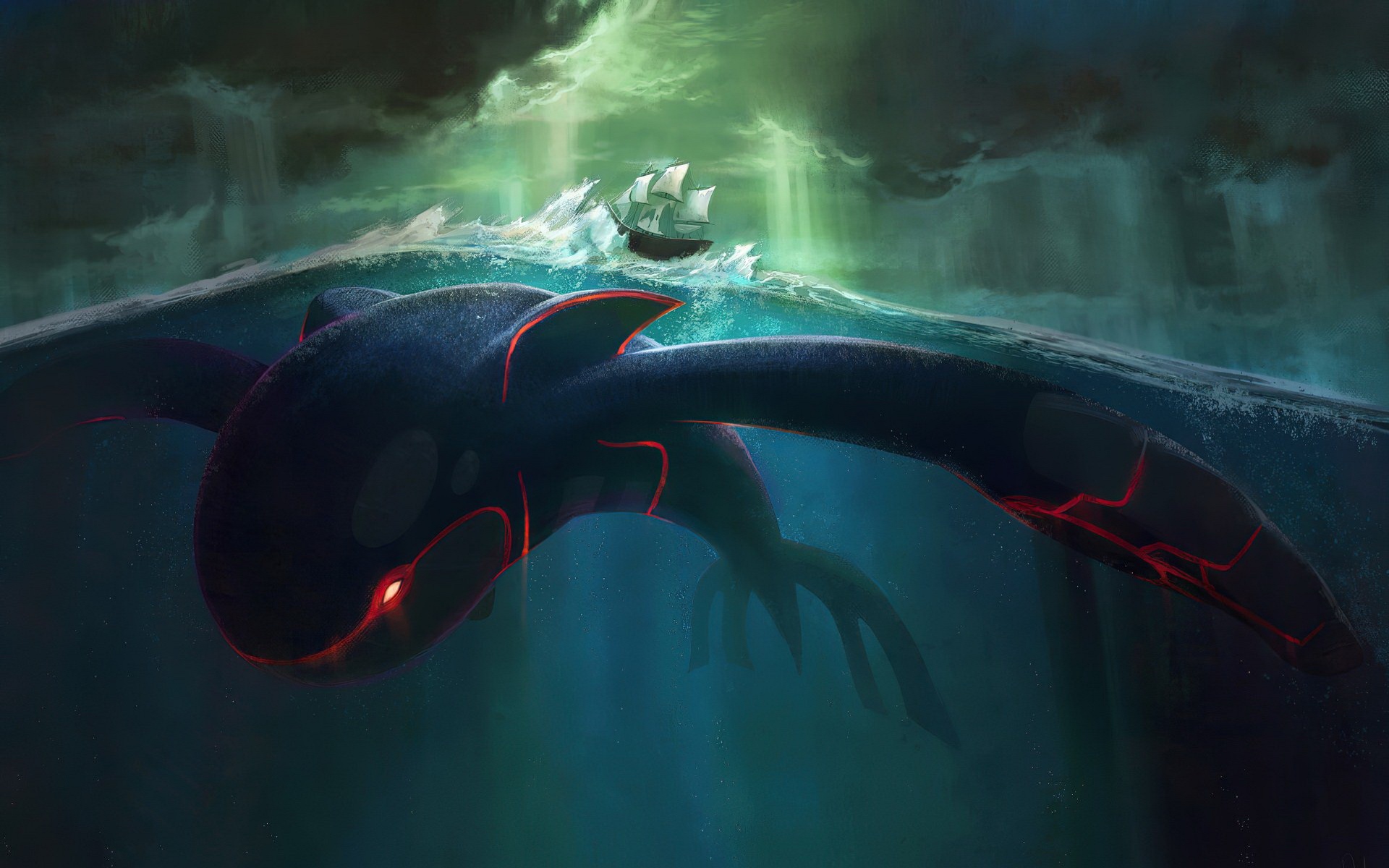 pokemon, kyogre, art
