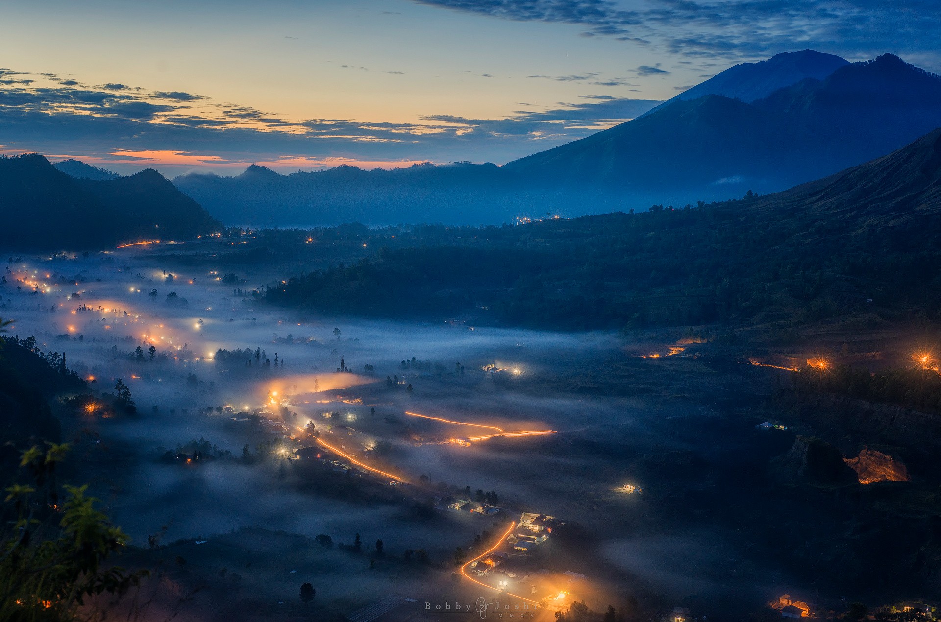 bali, lembah, pohon