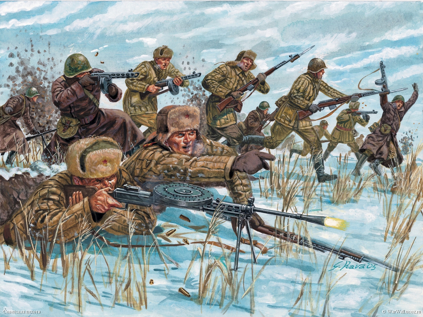 солдат, бойцы