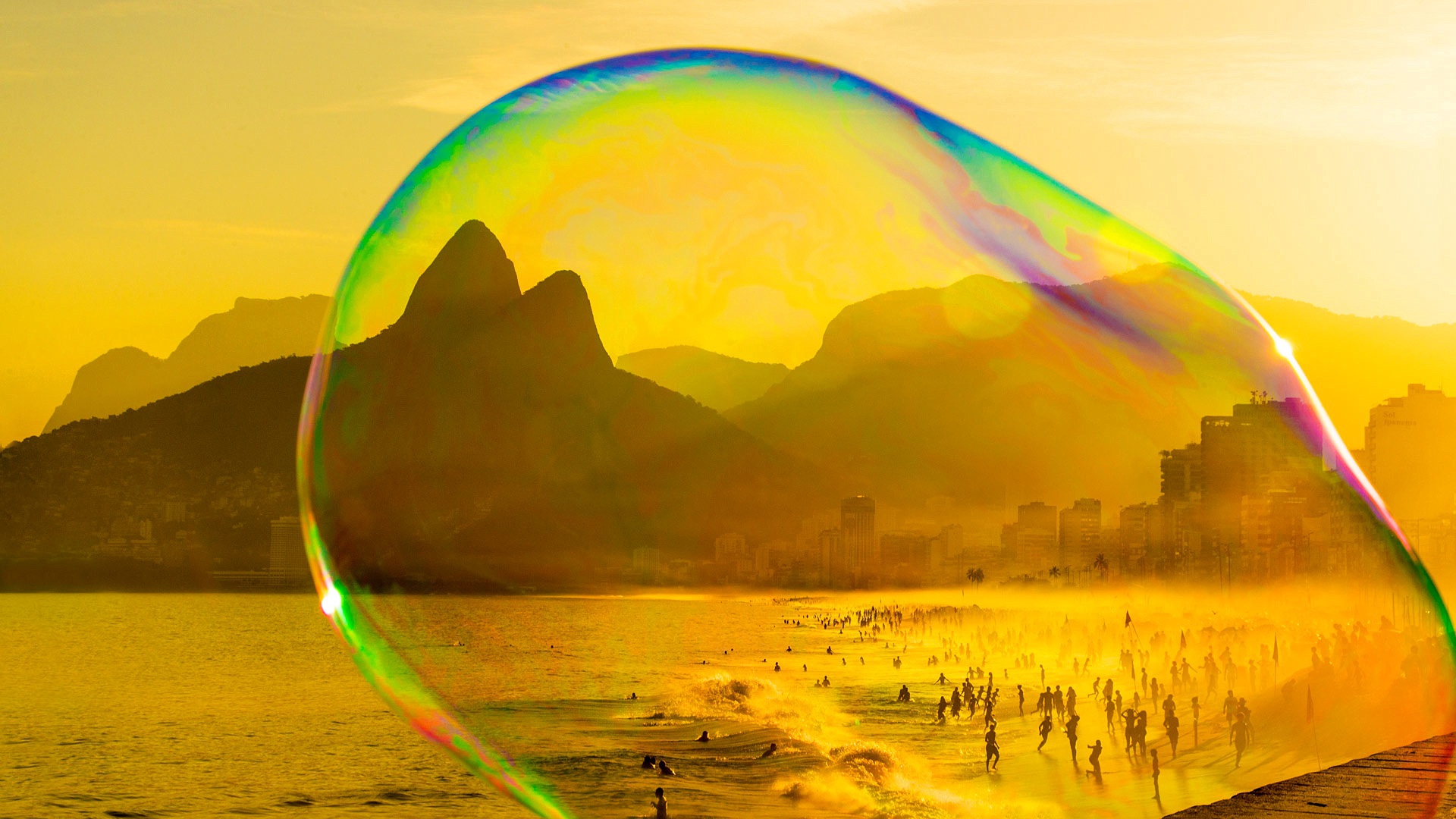 ipanema, пляж, сцена