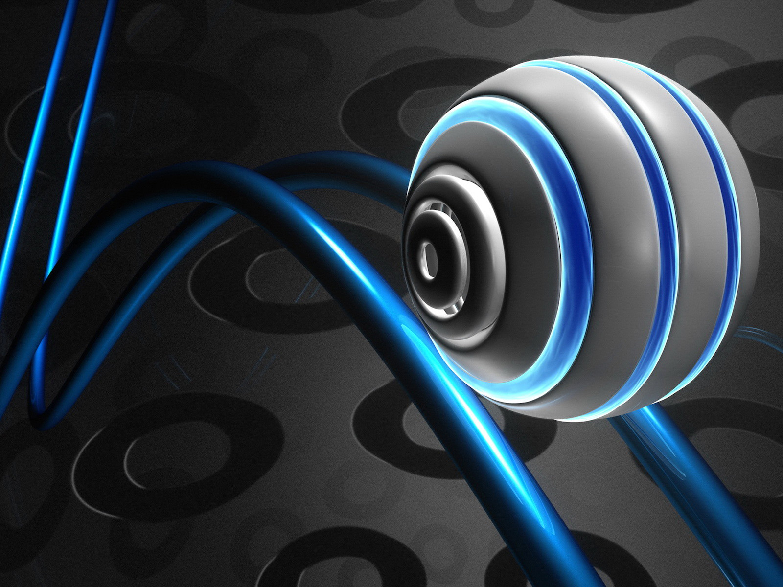 закрытие сине-черного объекта со спиральным дизайном