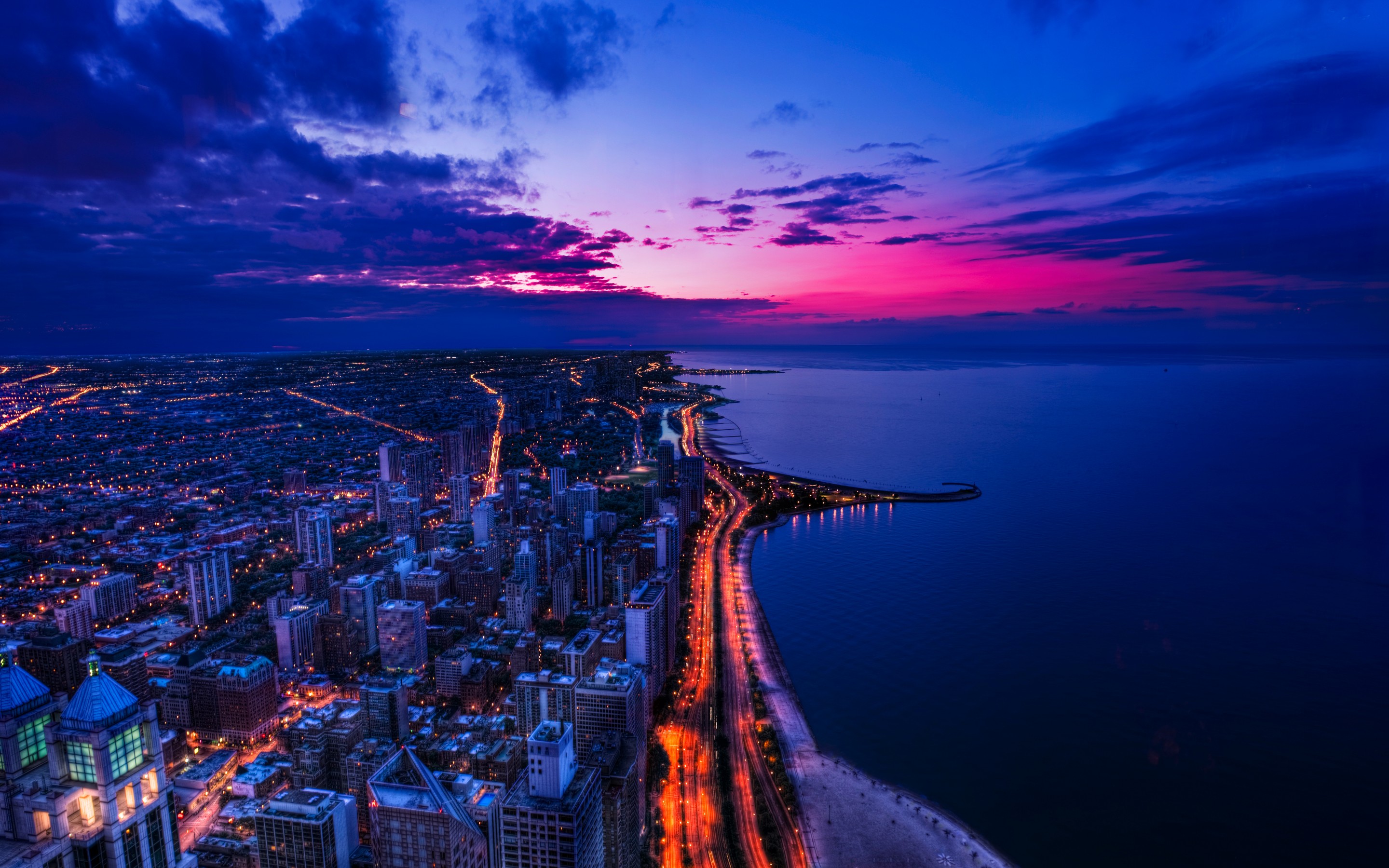 usa, chicago, дорога