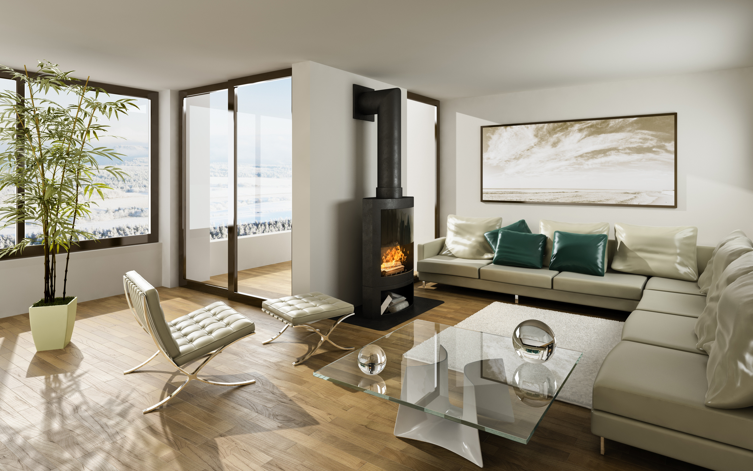 белая гостиная, мебель