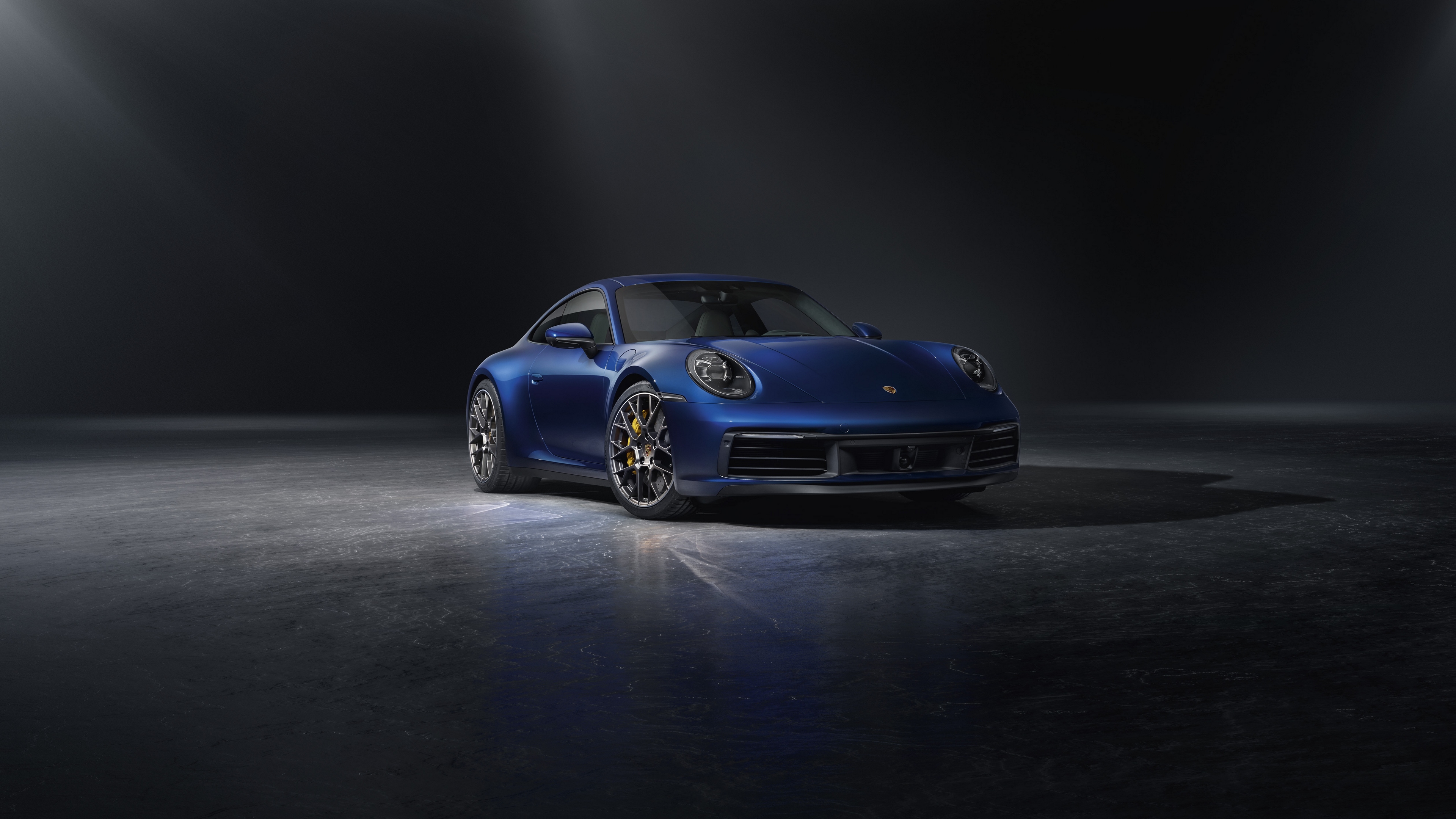 porsche, car, blue