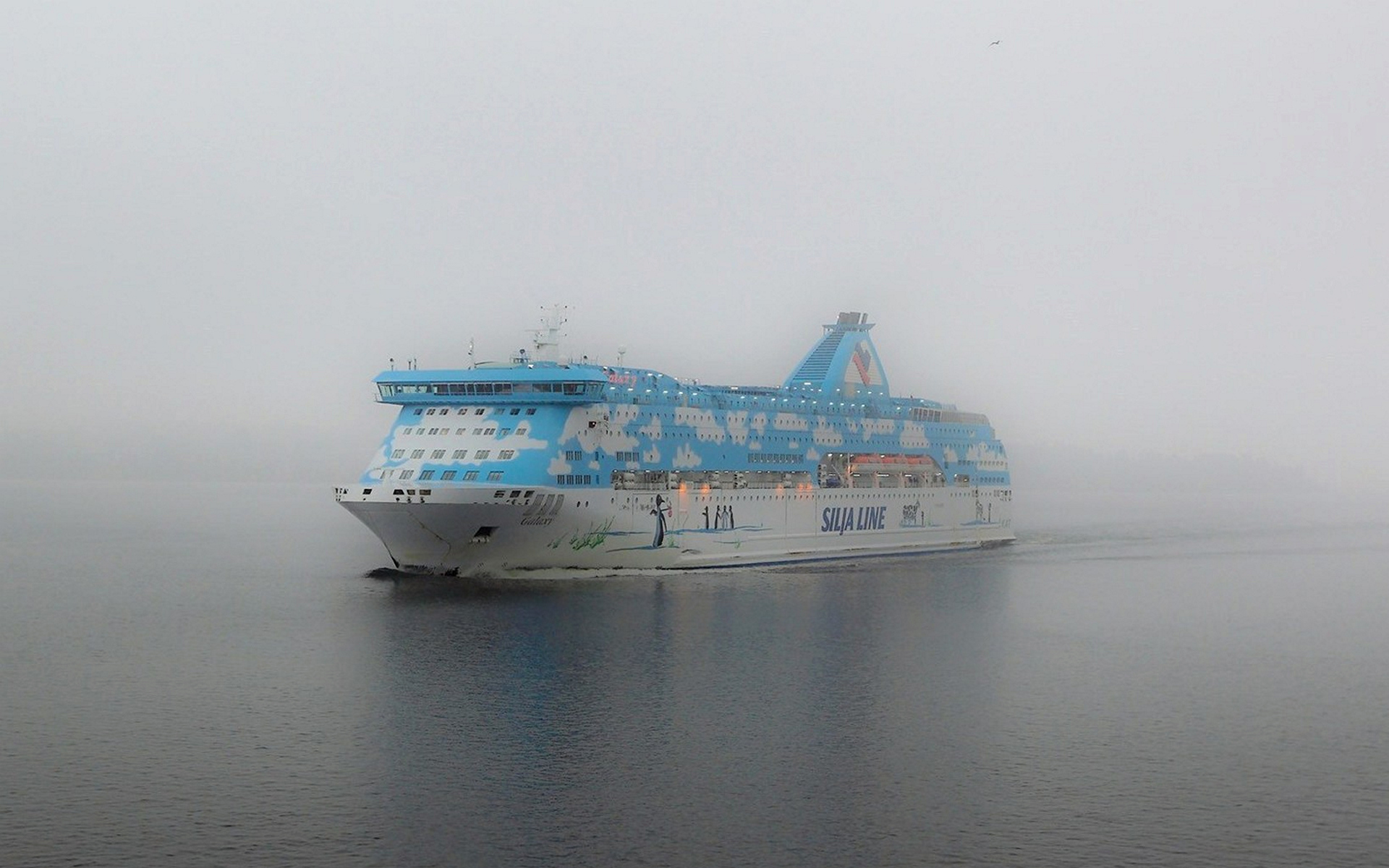 корабль, море, лайнер