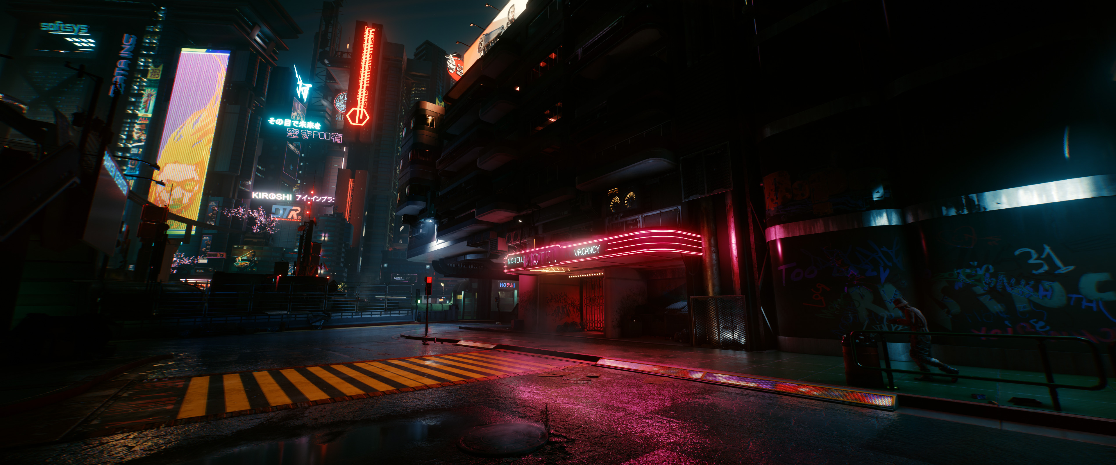 cyberpunk, экран, shoot