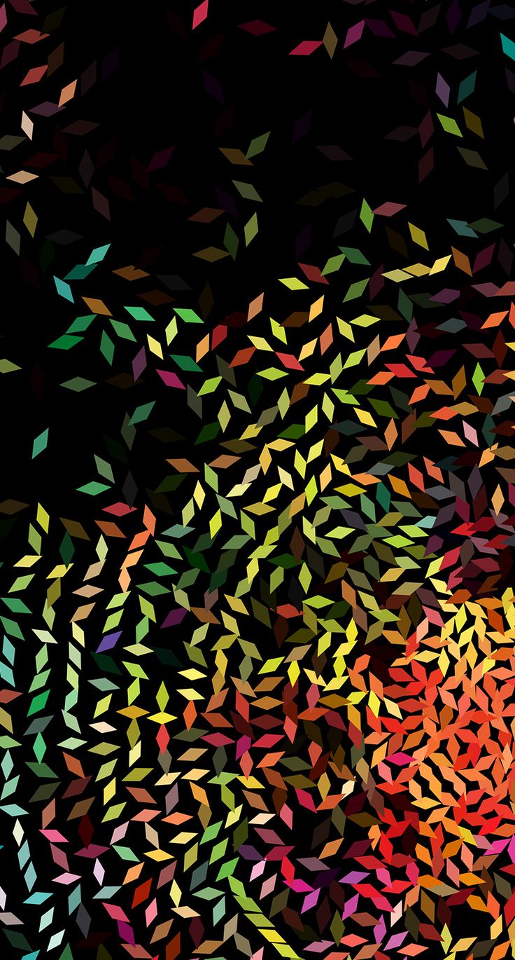 закрытие красочного рисунка листьев на черном фоне