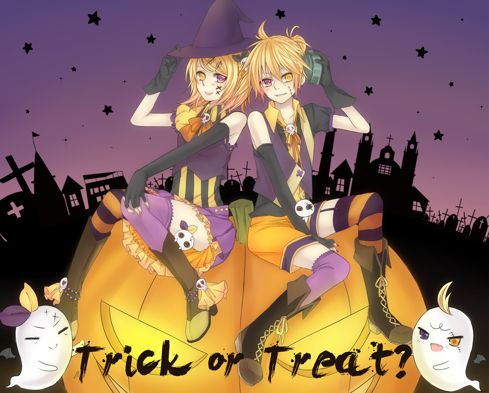 kagamine, len, rin Номер 67276 Разрешение 1600x1284