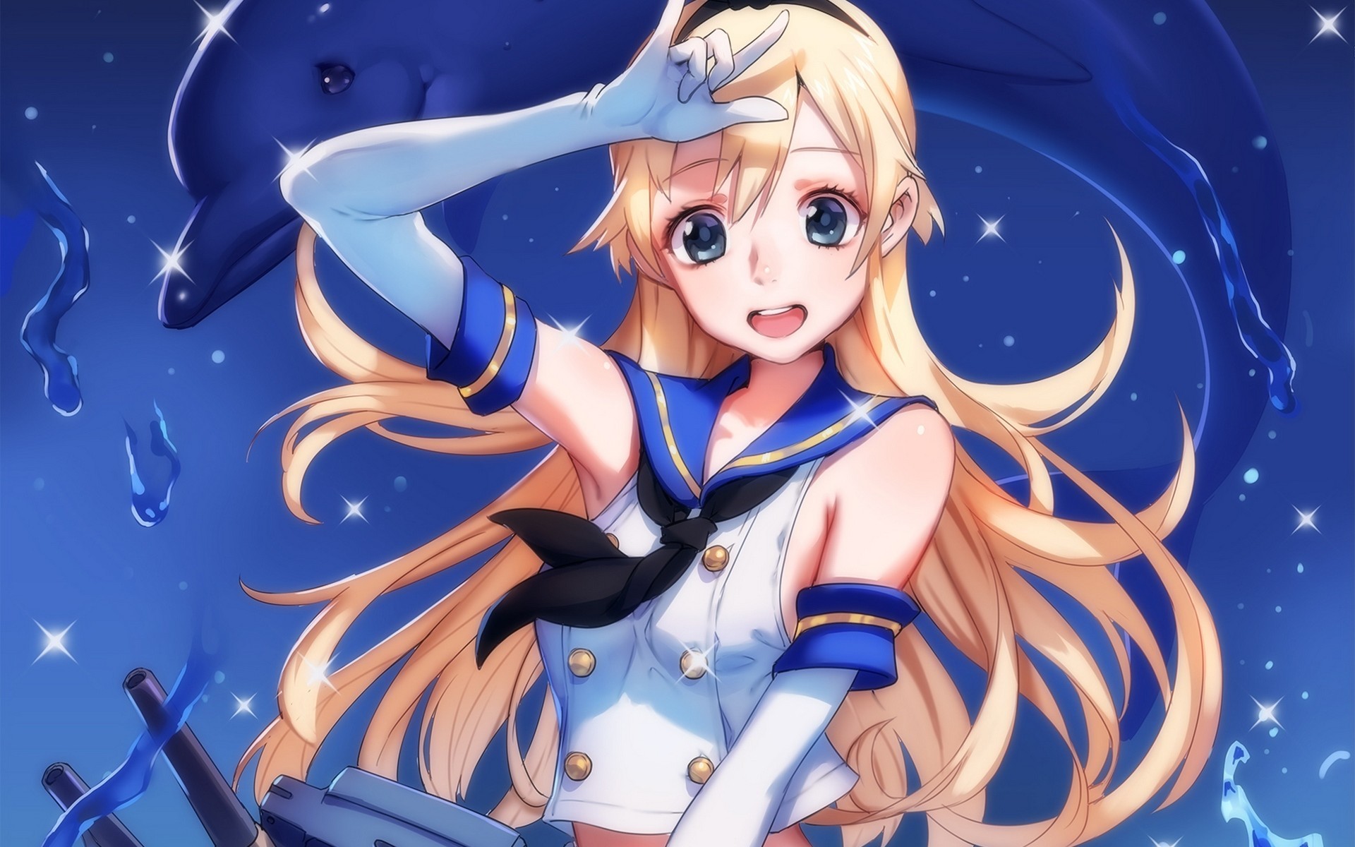 аниме, аниме, синий