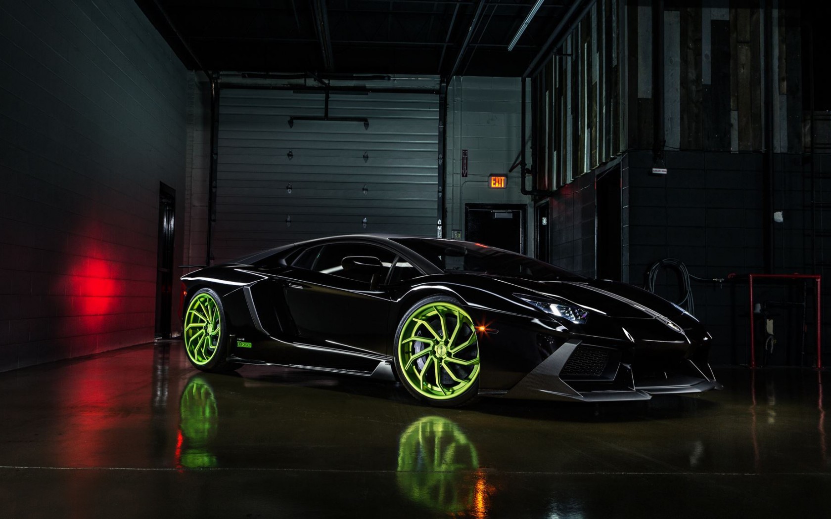 lamborghini, aventador, black