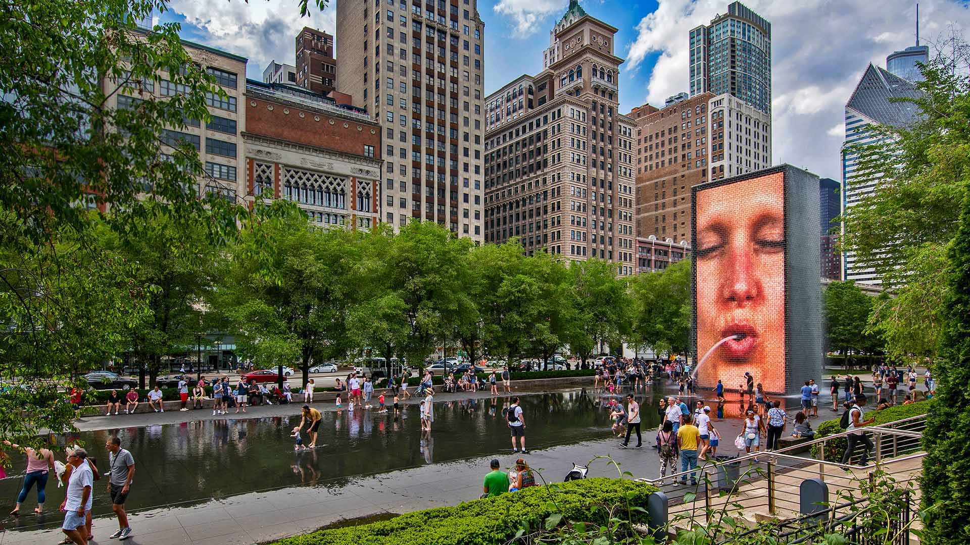 plensa, millennium, fountain