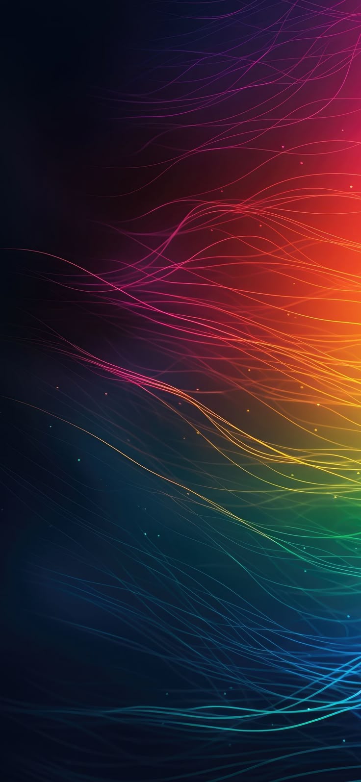 ярко окрашенные линии света на темном фоне