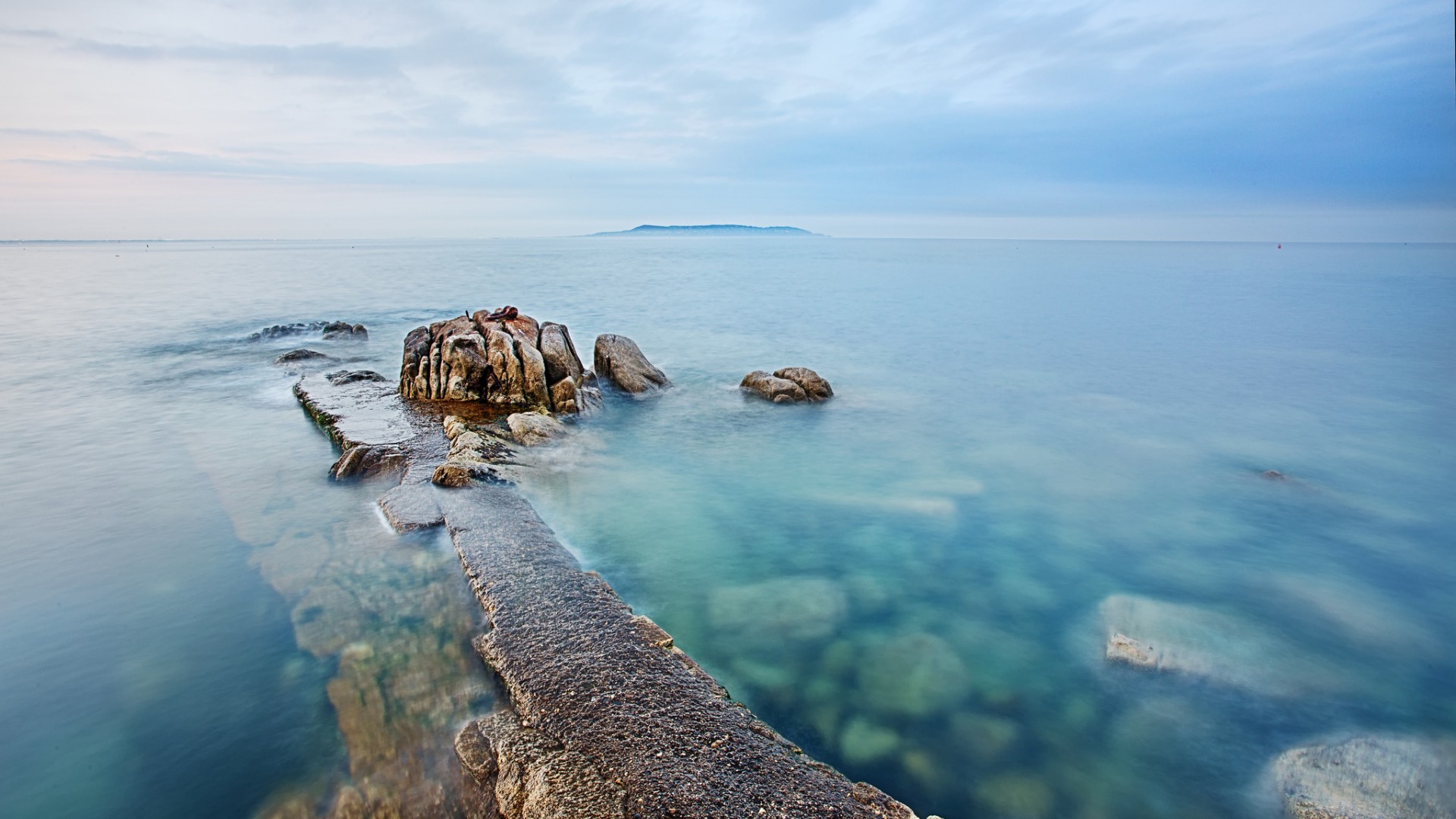 море, рассвет, утро