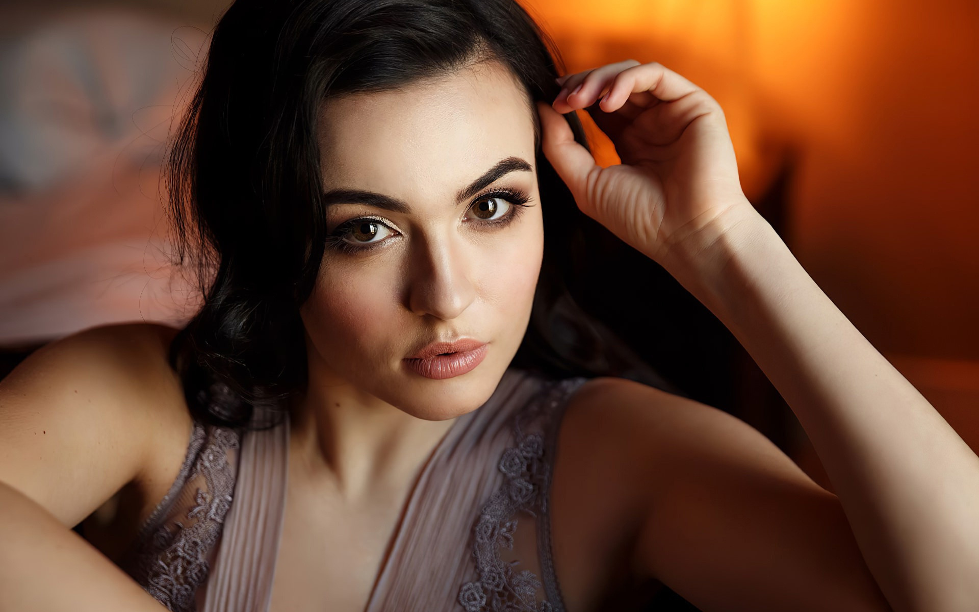 волосы, девушка, поза